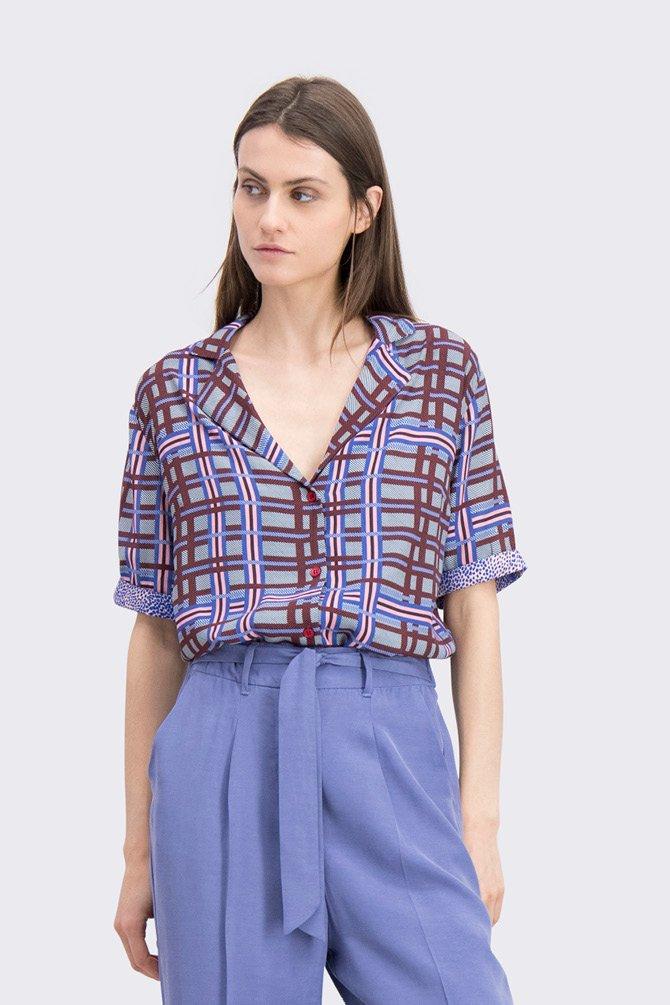 CKS Dames - LIKO - blouse korte mouwen - meerkleurig