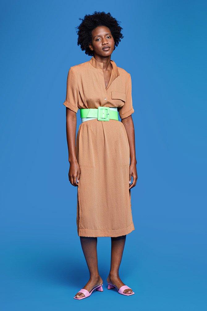 CKS Dames - FINNEA - long dress - brown