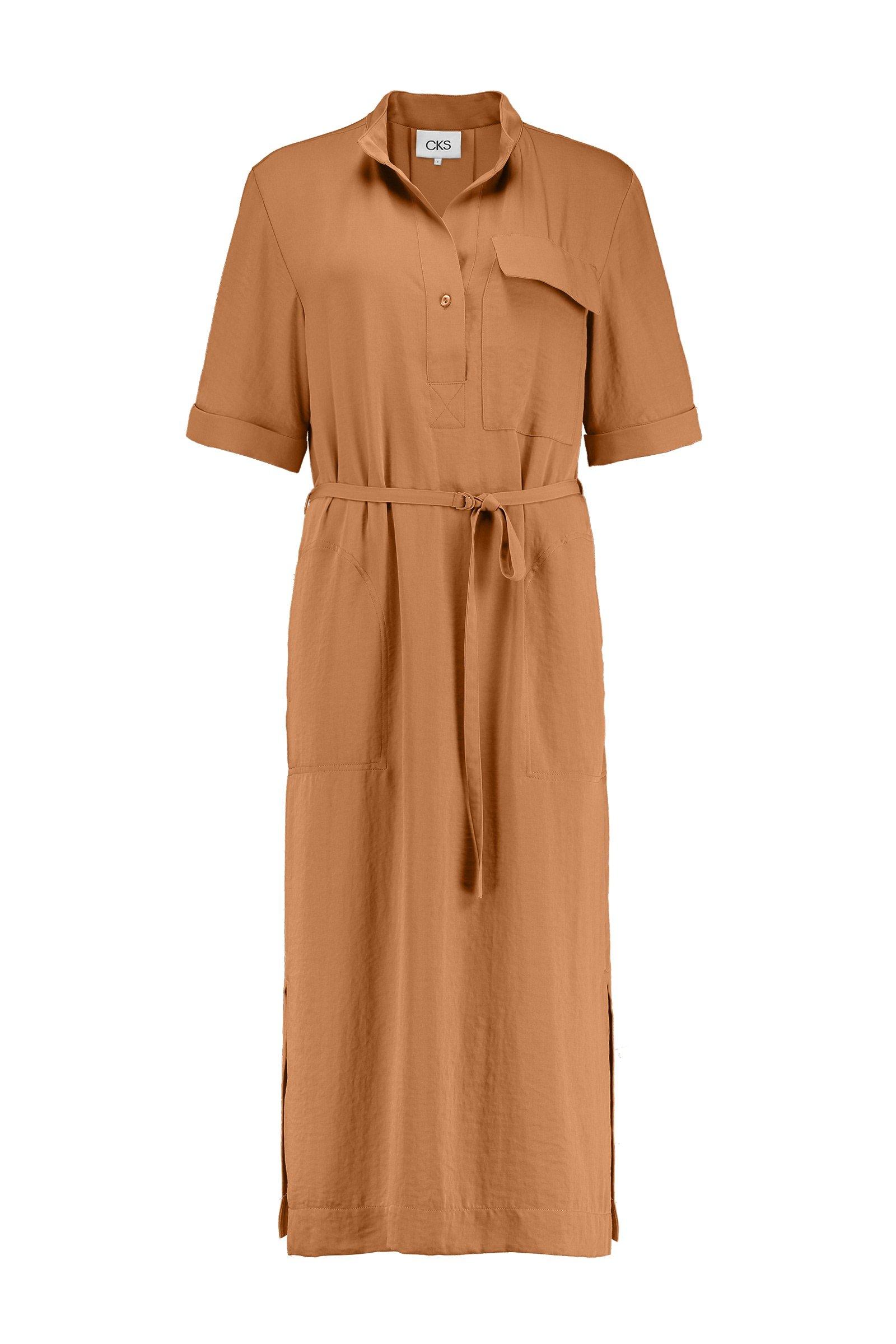 CKS Dames - FINNEA - long dress - brown