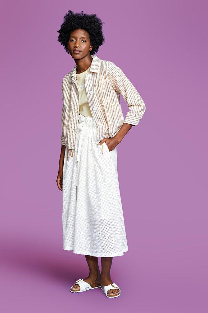 CKS Dames - LUNA - long skirt - white