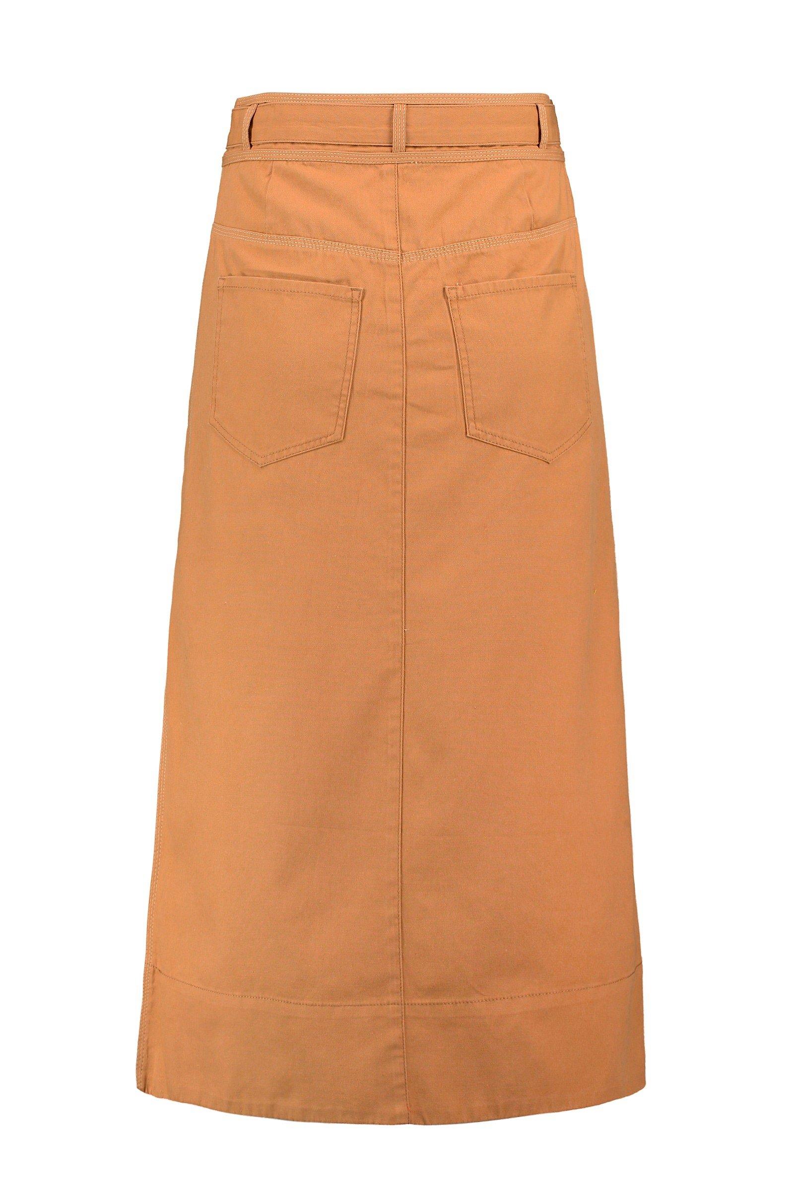 CKS Dames - PERLA - long skirt - brown
