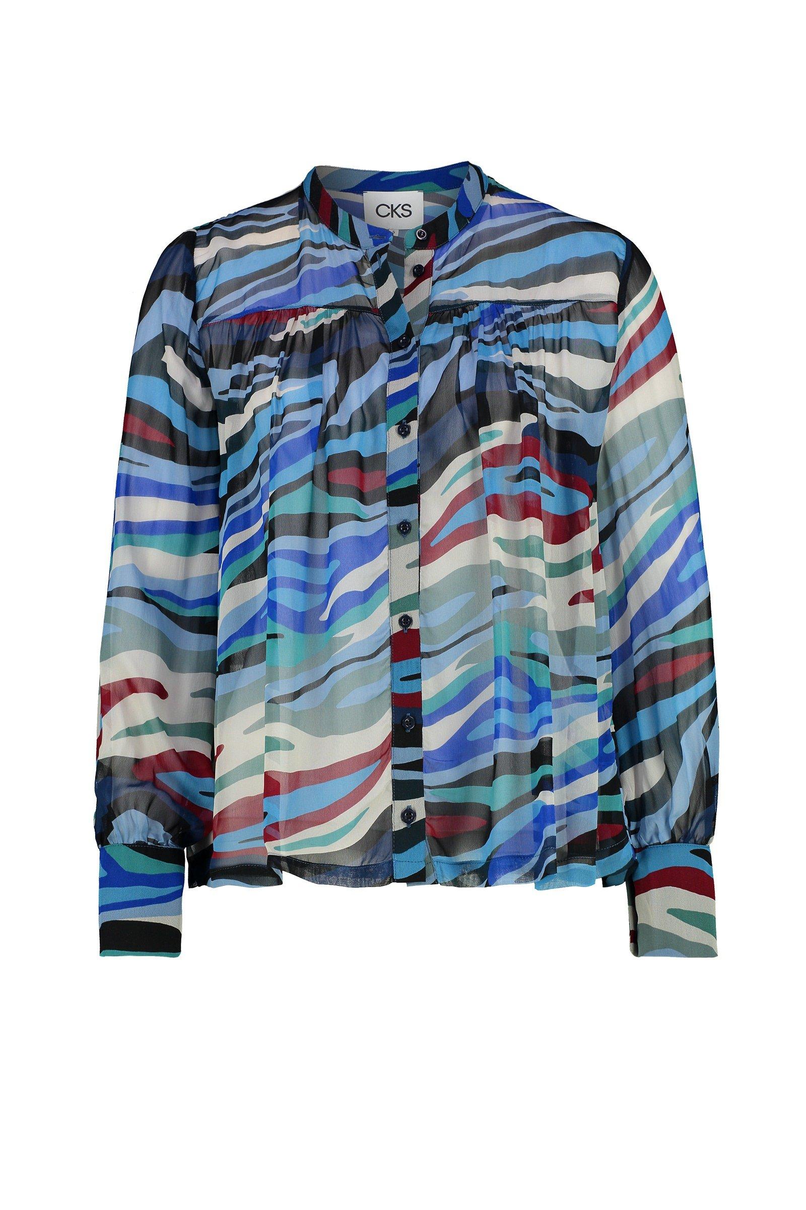 CKS Dames - PYRNILLE - blouse lange mouwen - blauw