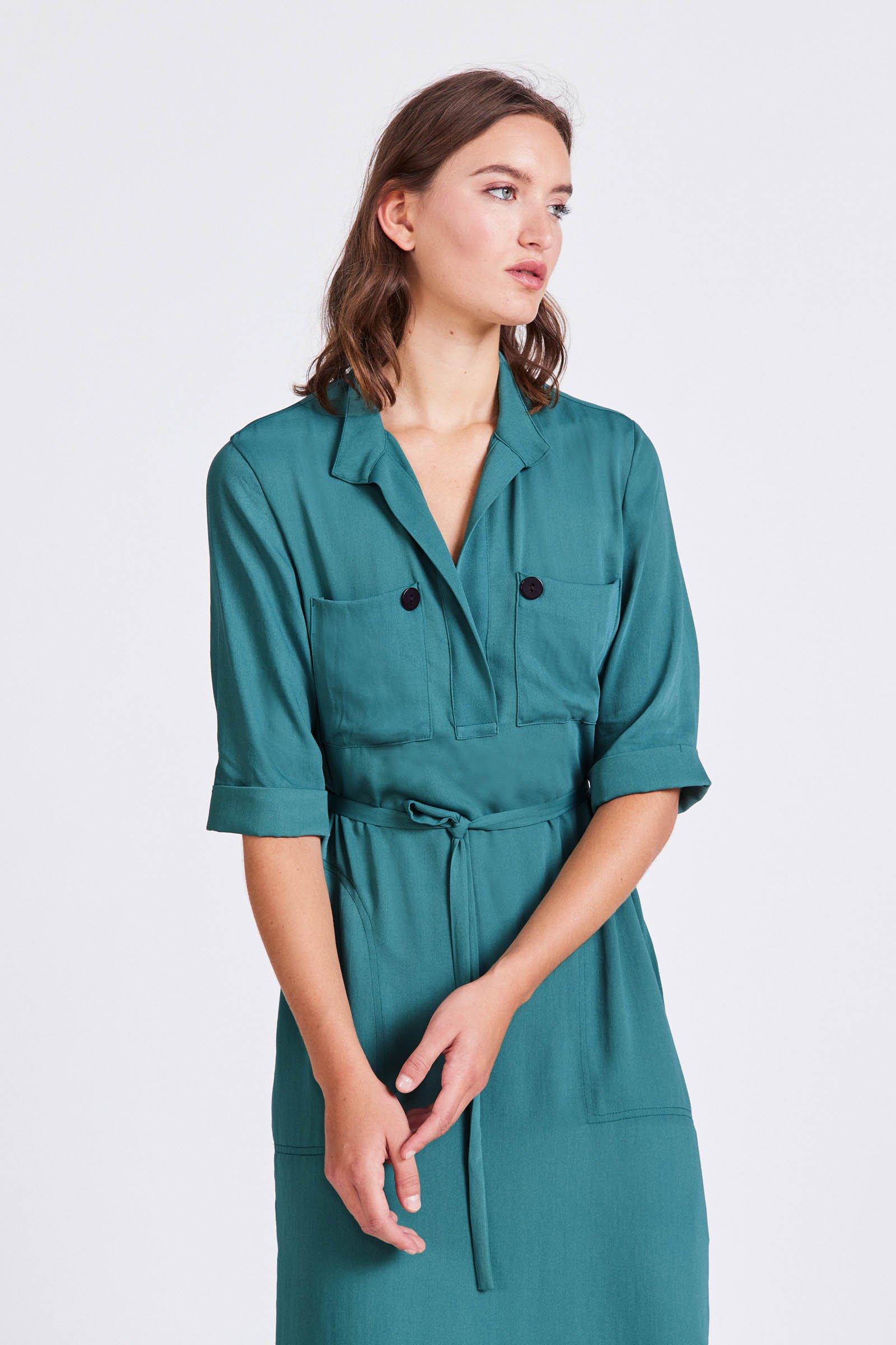 CKS Dames - ROBERTA - lange jurk - khaki