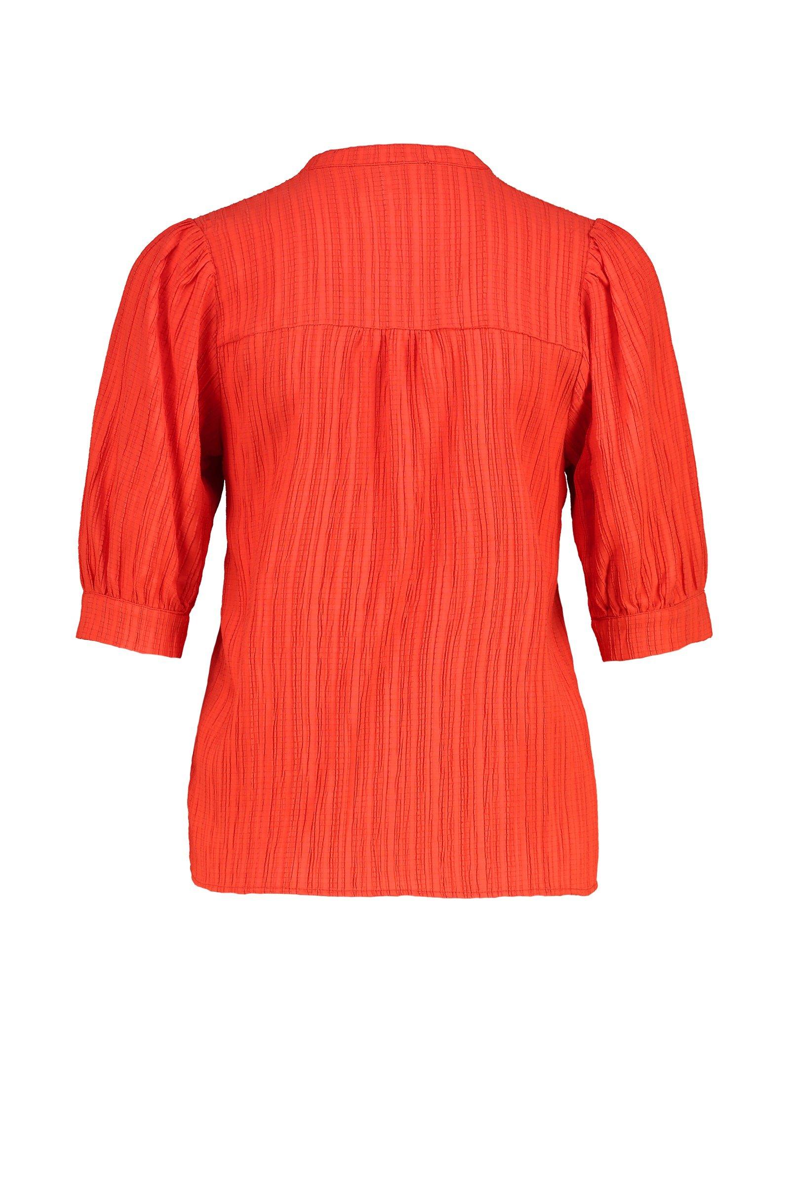 CKS Dames - ROSALINDA - blouse korte mouwen - donkerrood