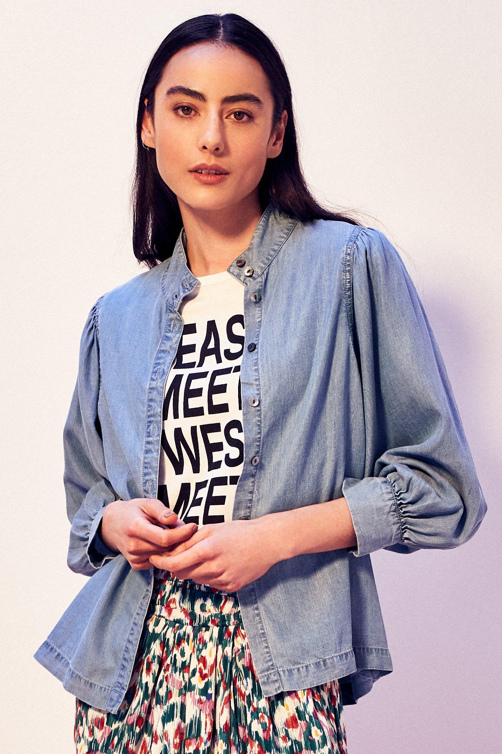 CKS Dames - ROSALINA - blouse long sleeves - blue