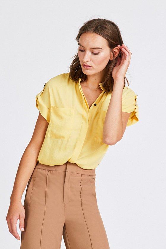 CKS Dames - ROBERTIA - blouse korte mouwen - geel