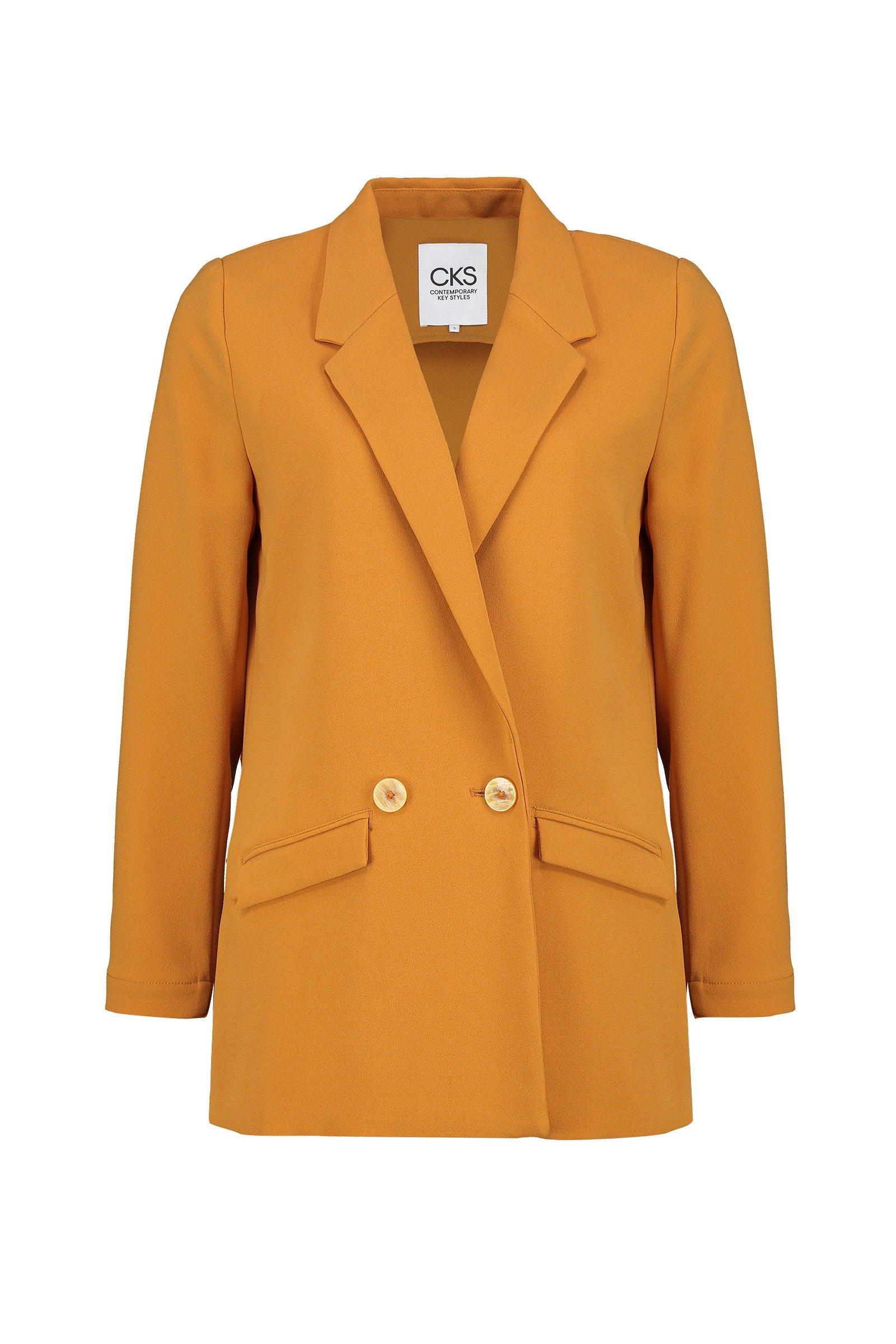 CKS Dames - LAGARUSA - lange blazer - geel