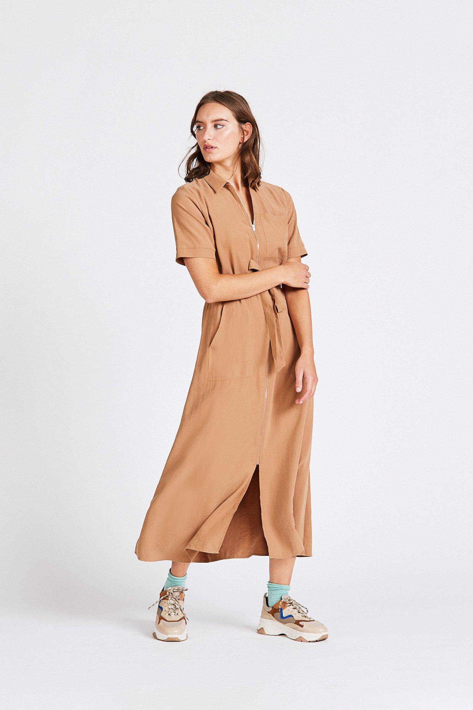 CKS Dames - RUMY - long dress - brown
