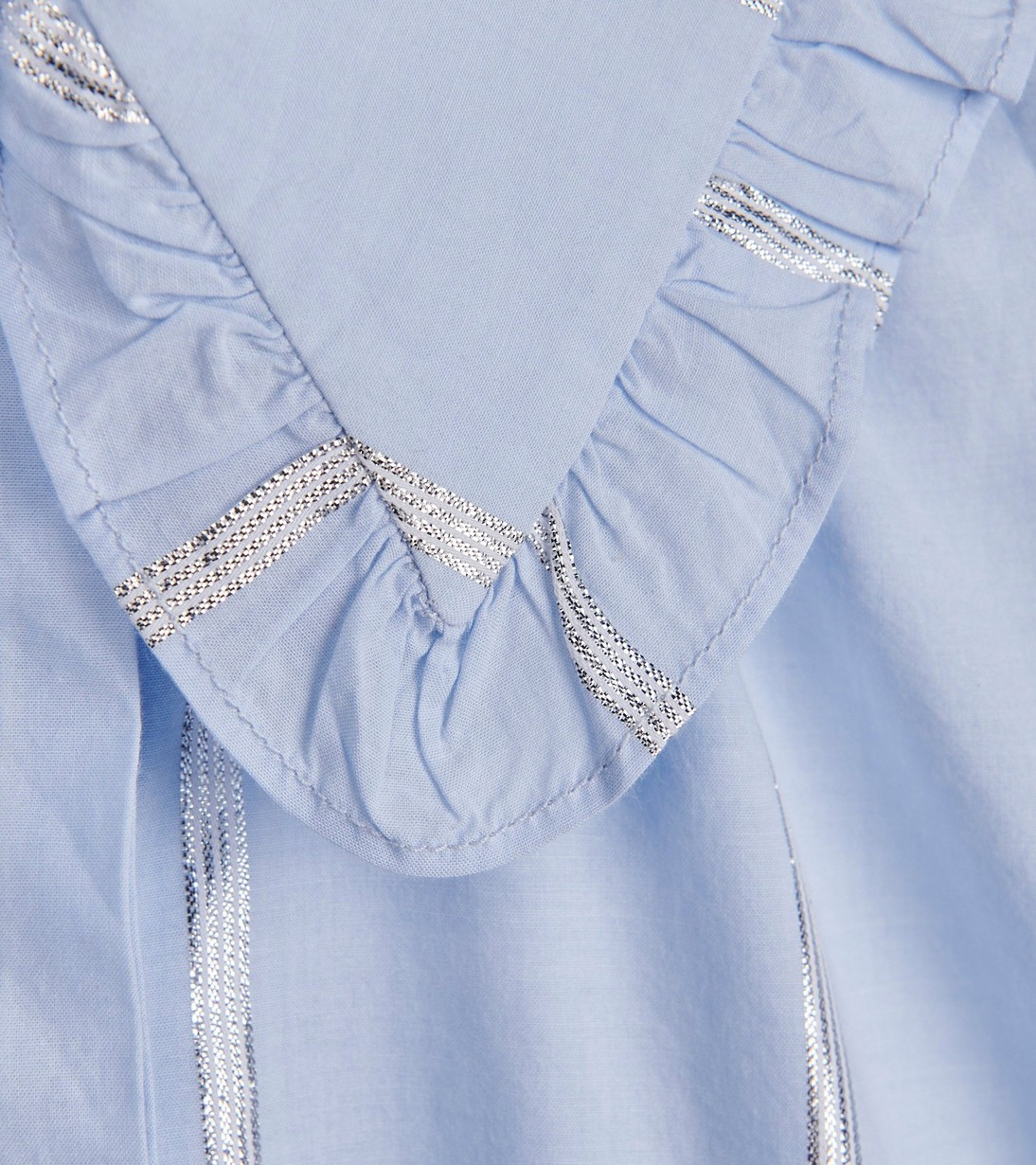 CKS Dames - ROSALINA - blouse korte mouwen - lichtblauw