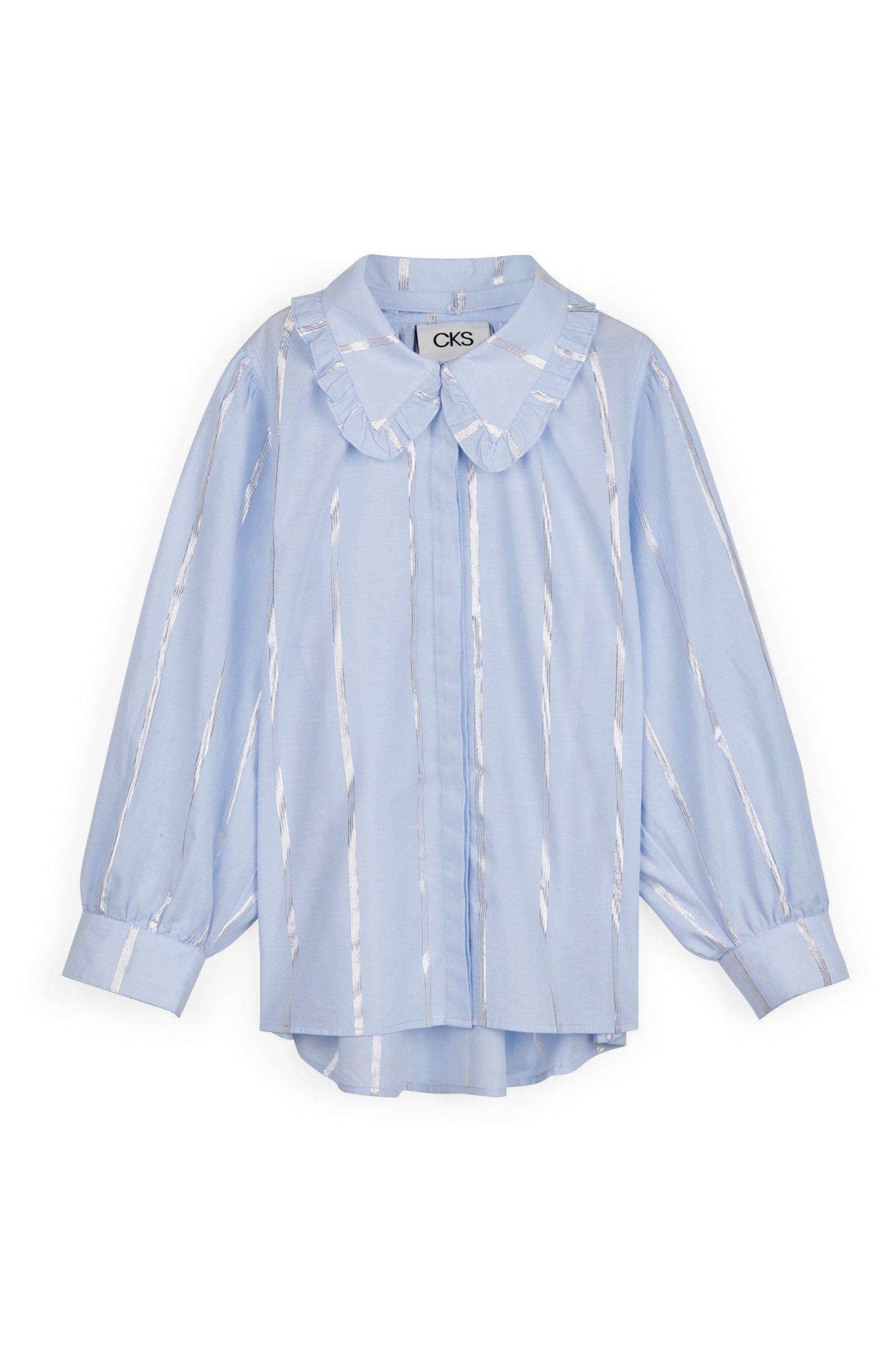 CKS Dames - ROSALINA - Bluse Kurze Ärmel - Hellblau