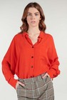 CKS Dames - WAZNA - blouse korte mouwen - felrood