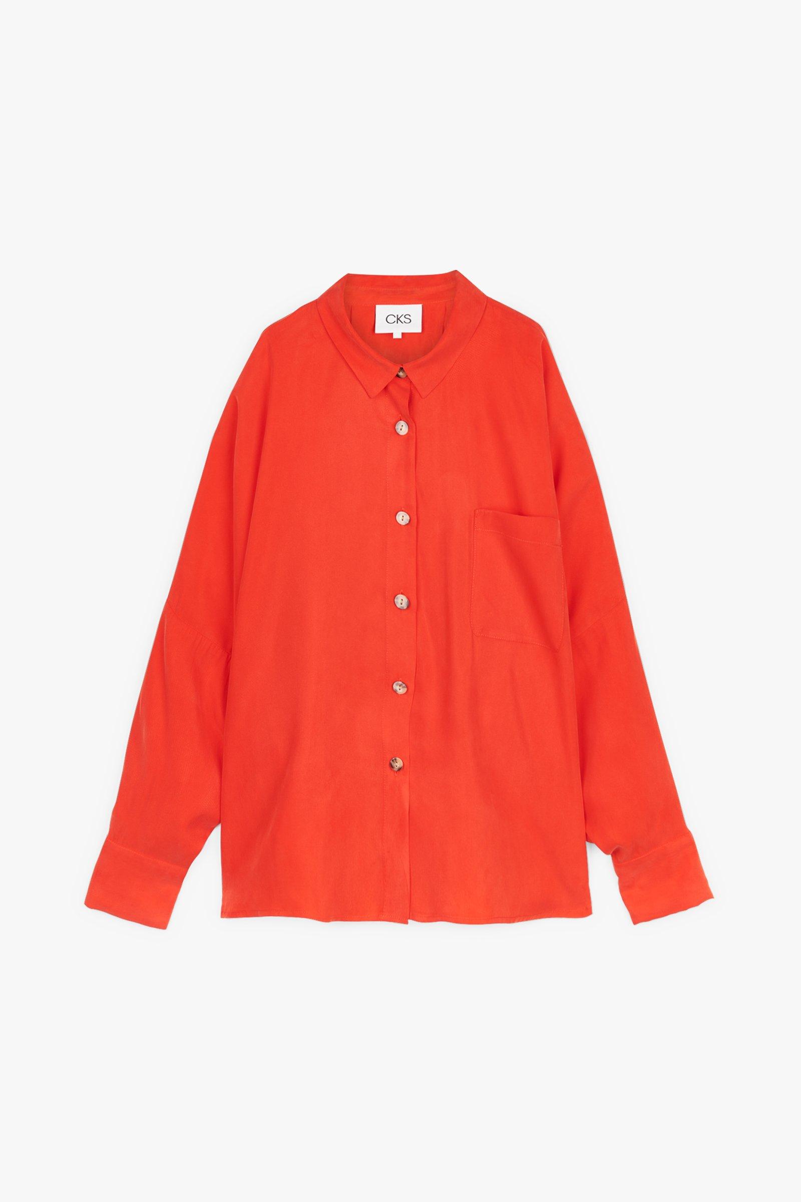 CKS Dames - WAZNA - blouse lange mouwen - felrood