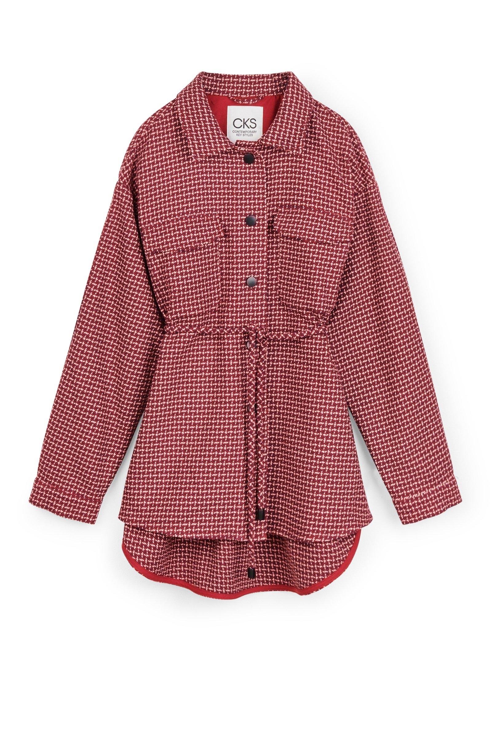 CKS Dames - LOVE - veste fantaisie longue - rouge