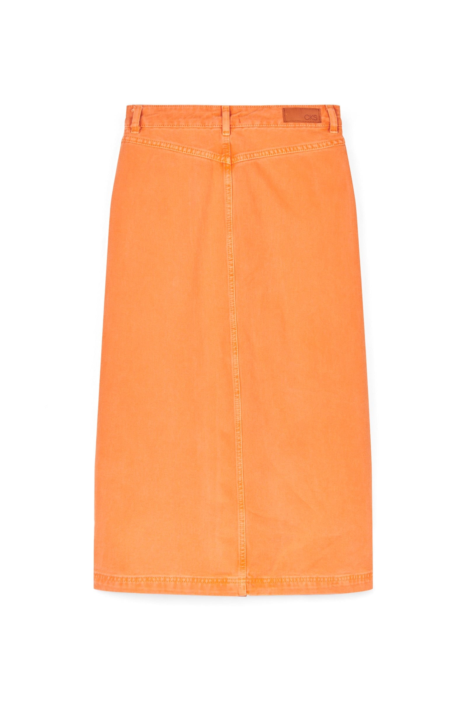 CKS Dames - FANTASIE - jupe longue - orange foncé