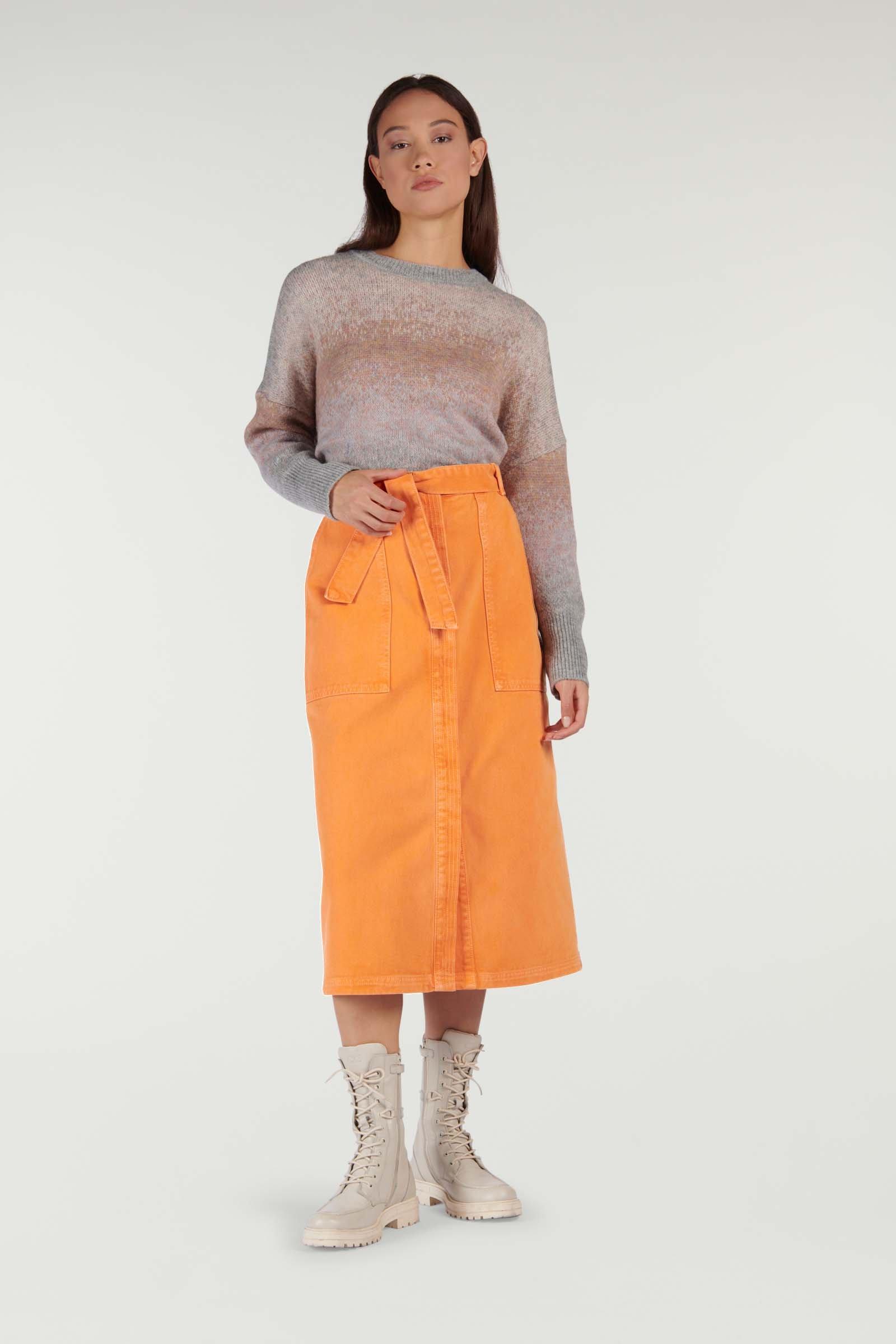 CKS Dames - FANTASIE - long skirt - terracotta