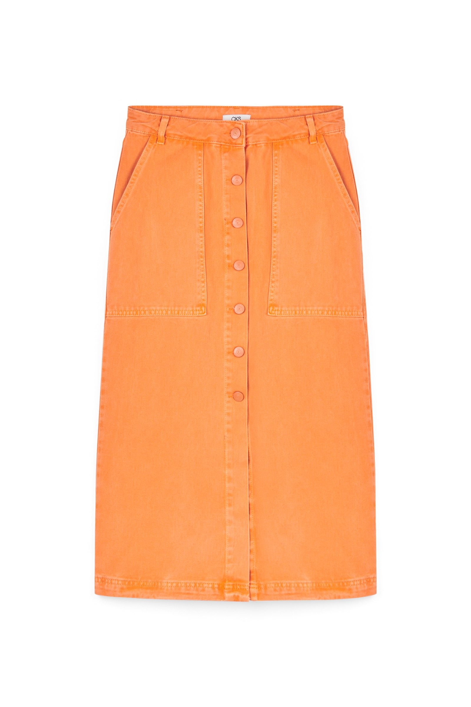 CKS Dames - FANTASIE - jupe longue - orange foncé