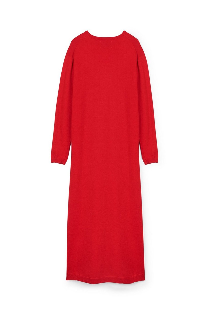 CKS Dames - PING - robe longue - rouge foncé