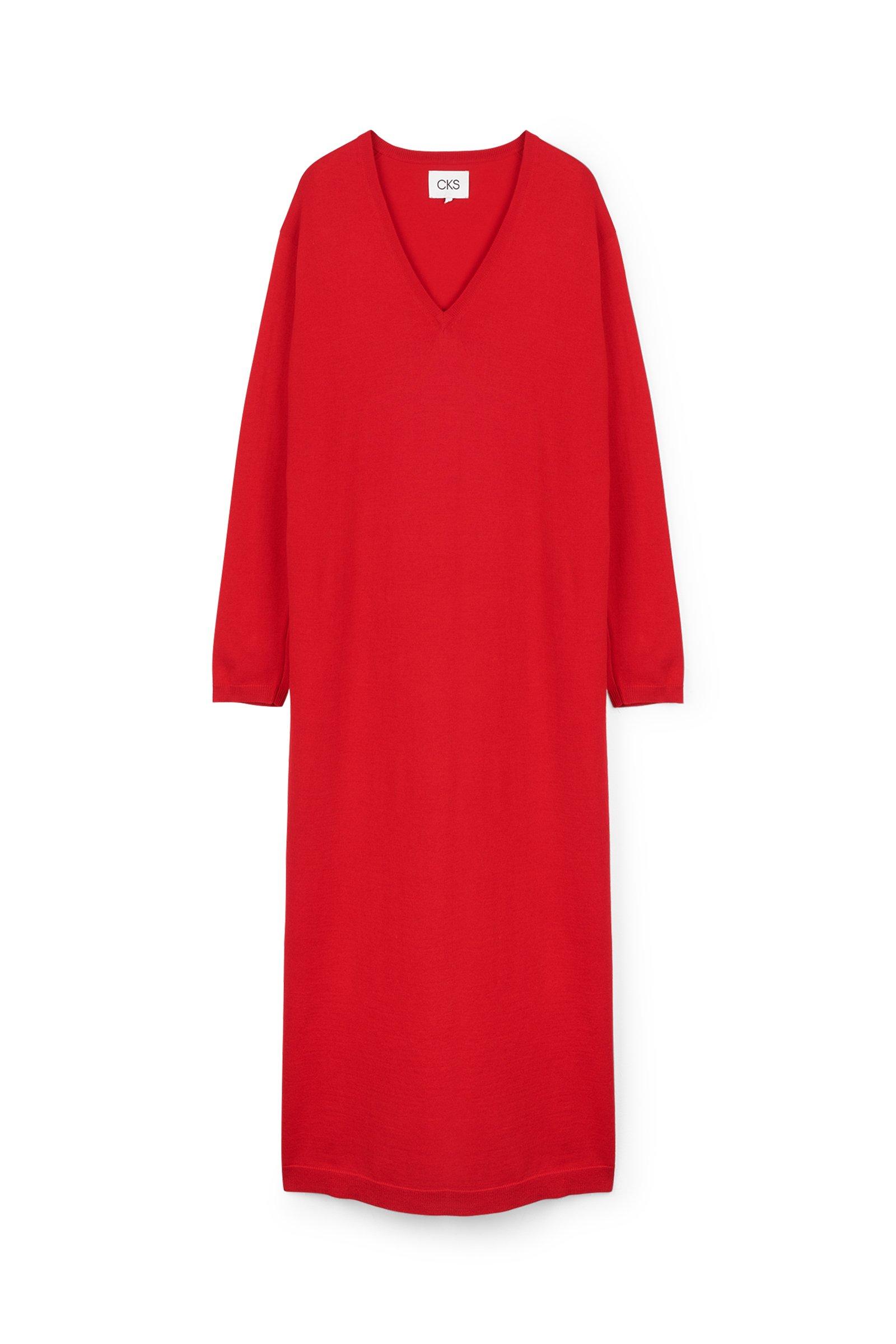 CKS Dames - PING - long dress - dark red