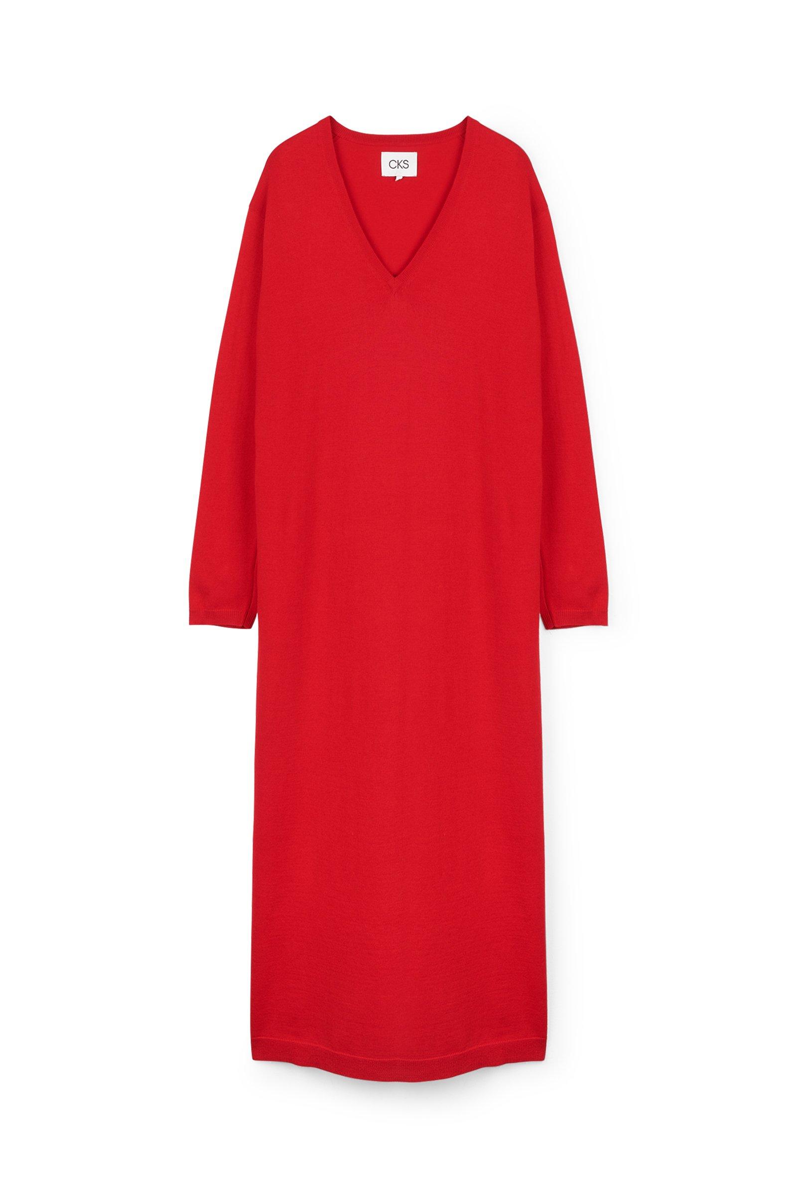 CKS Dames - PING - long dress - dark red