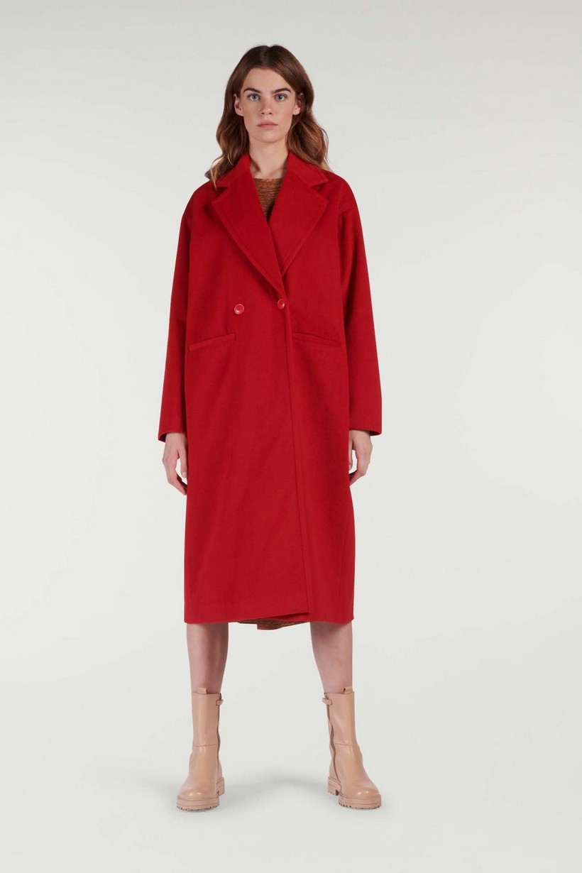 CKS Dames - WATERLOO - long coat - dark red