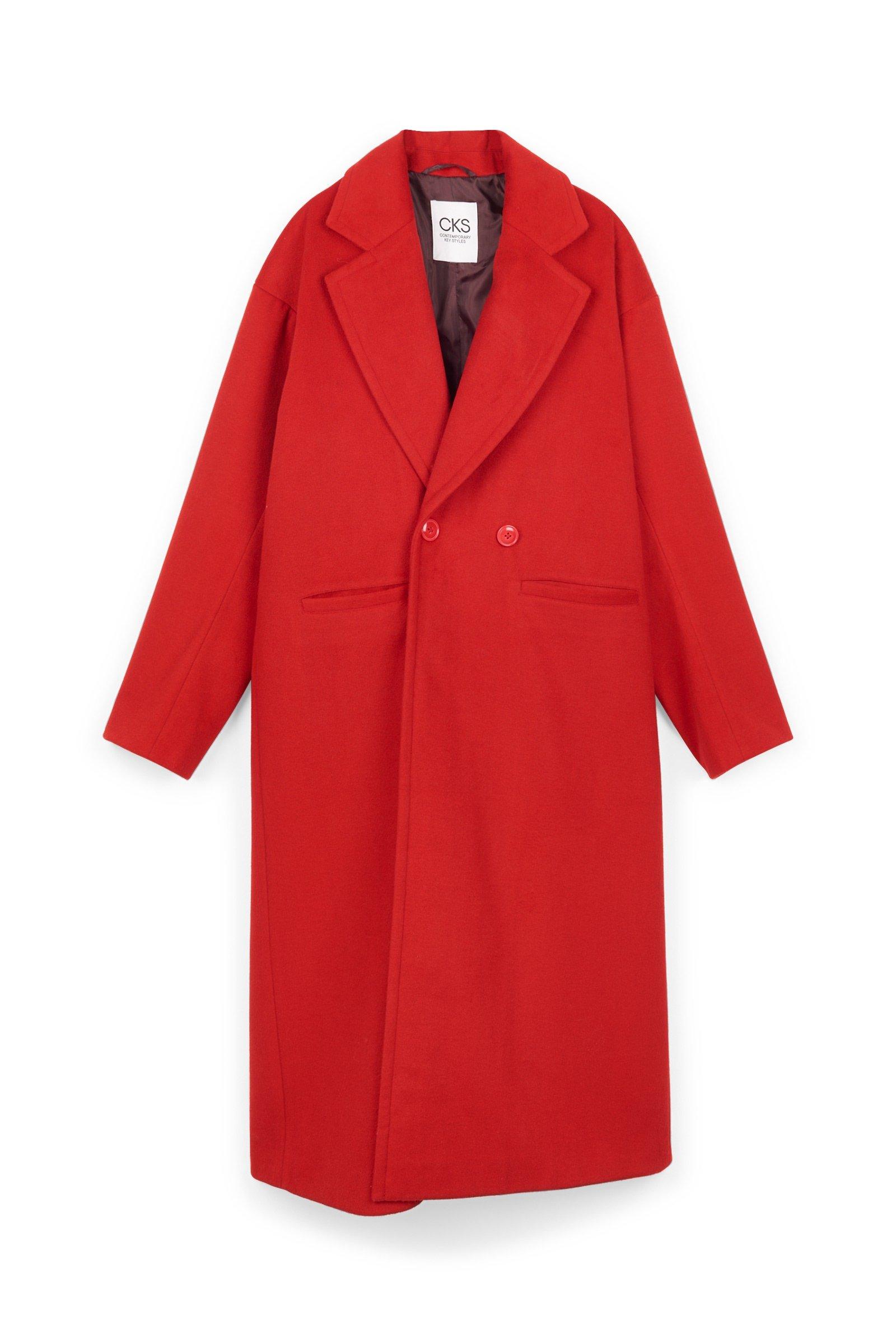 CKS Dames - WATERLOO - long coat - dark red