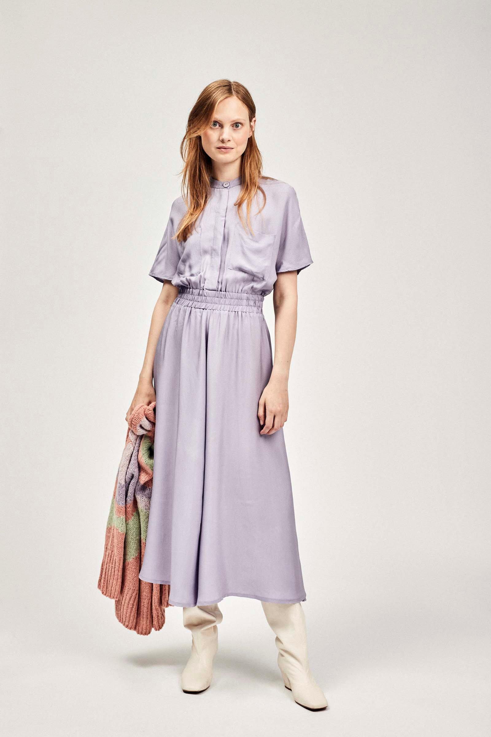 CKS Dames - WOLFINE - robe longue - lilas