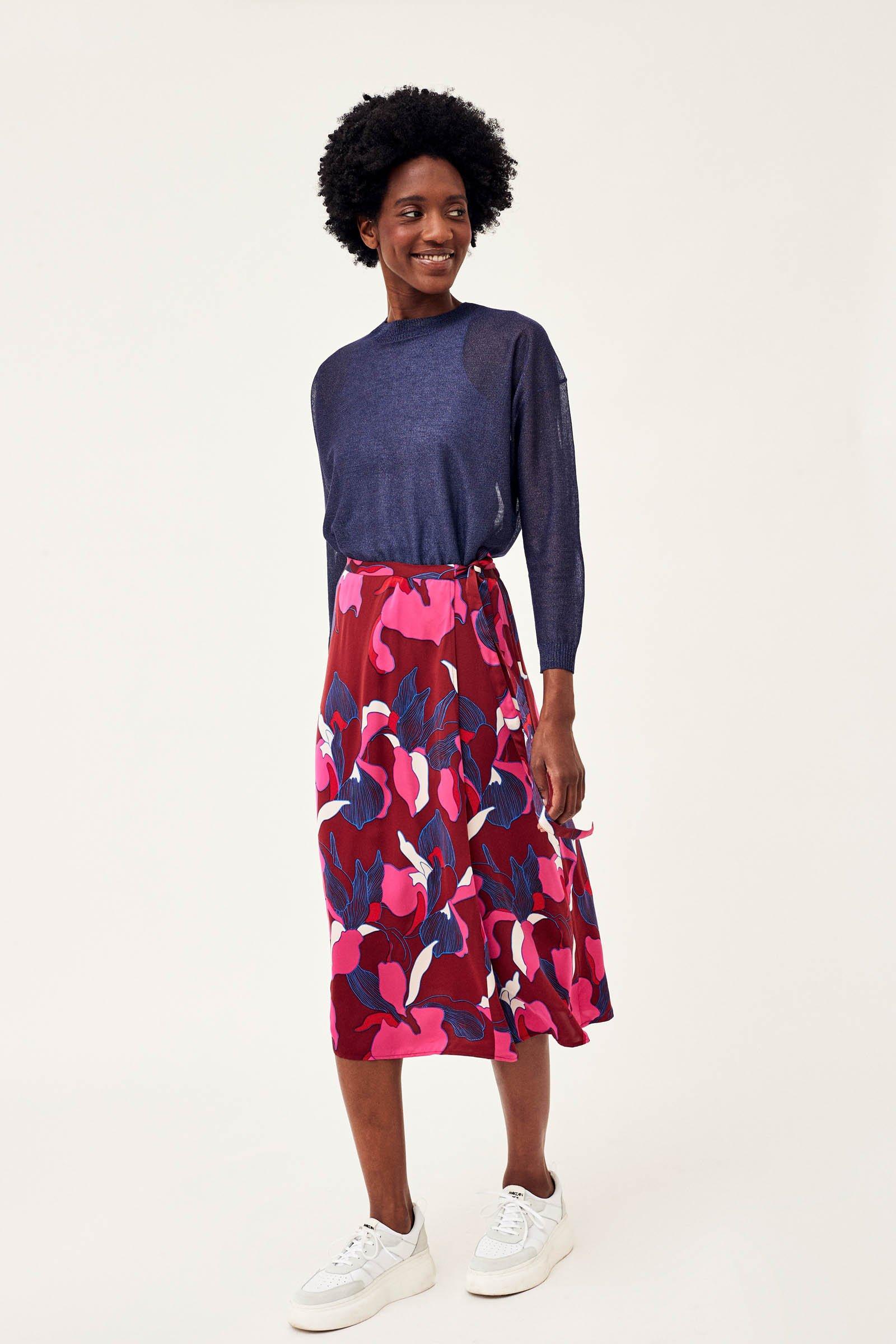 CKS Dames - WAANI - long skirt - dark red