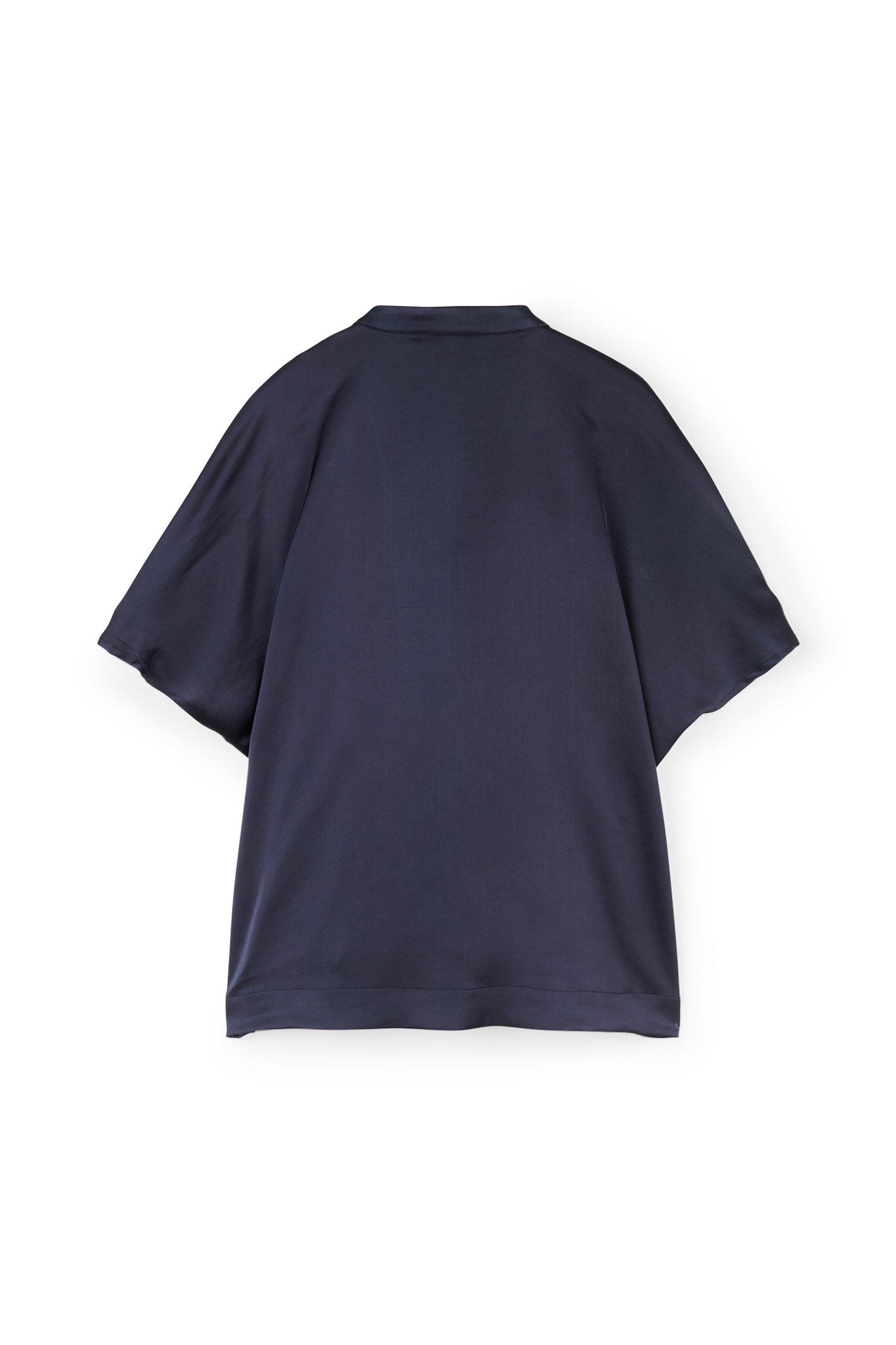 CKS Dames - WOLFIE - blouse korte mouwen - donkerblauw