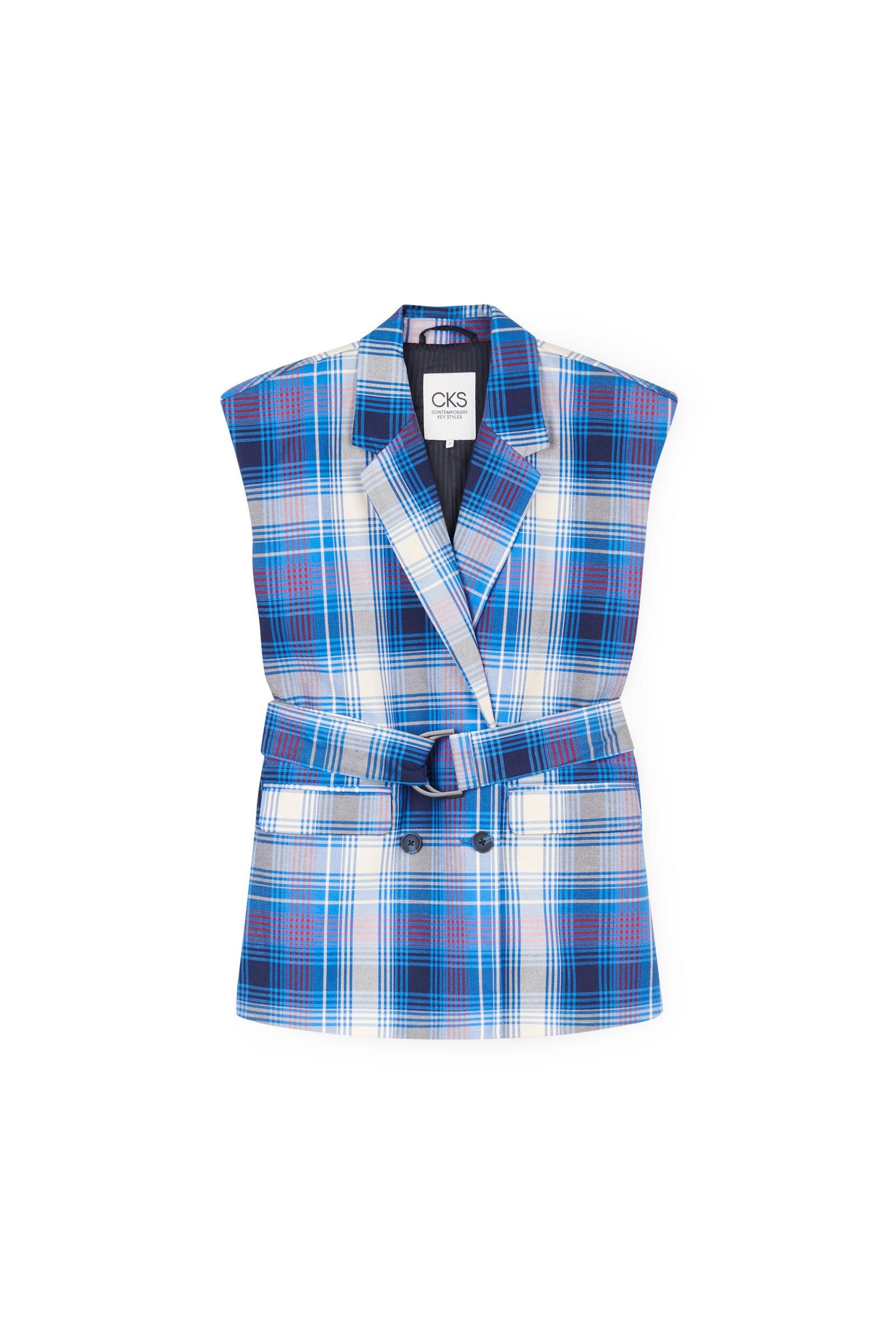 CKS Dames - WINSTON - lange blazer - blauw