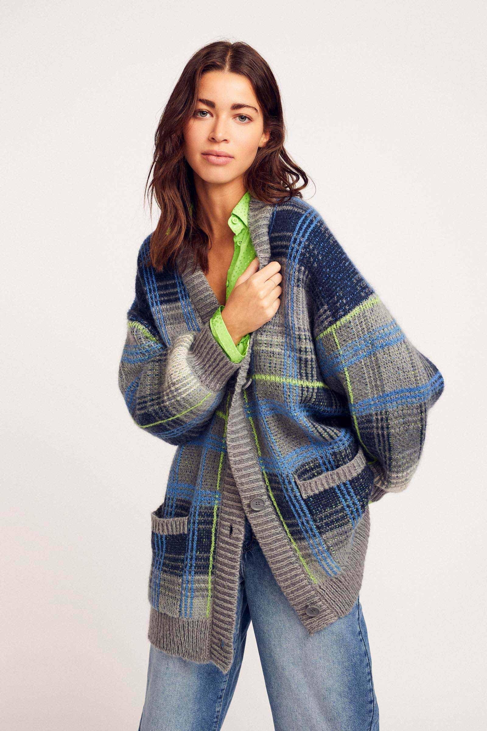 CKS Dames - PREMA - Strickjacke - Grau