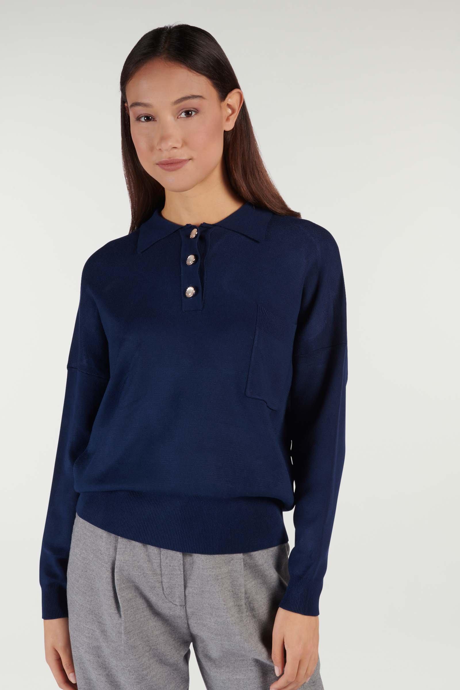 CKS Dames - PIEROT - pullover - bleu fonc&eacute;