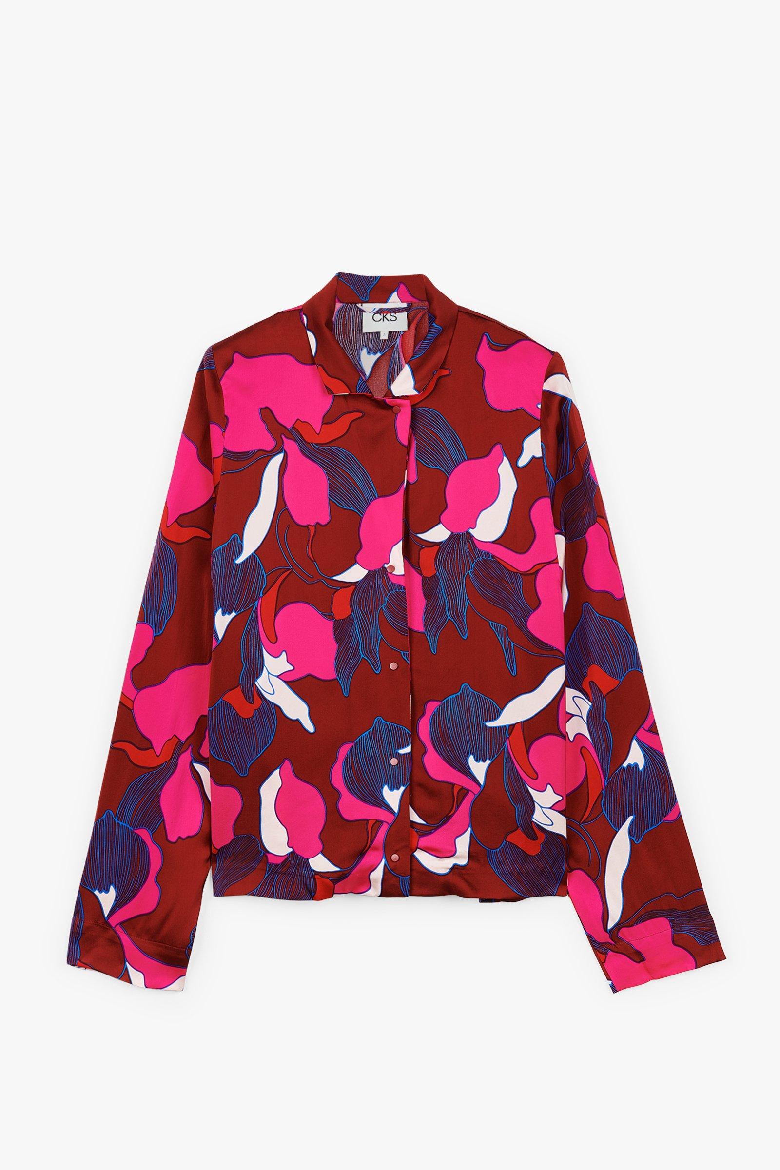 CKS Dames - SADE - blouse korte mouwen - donkerrood