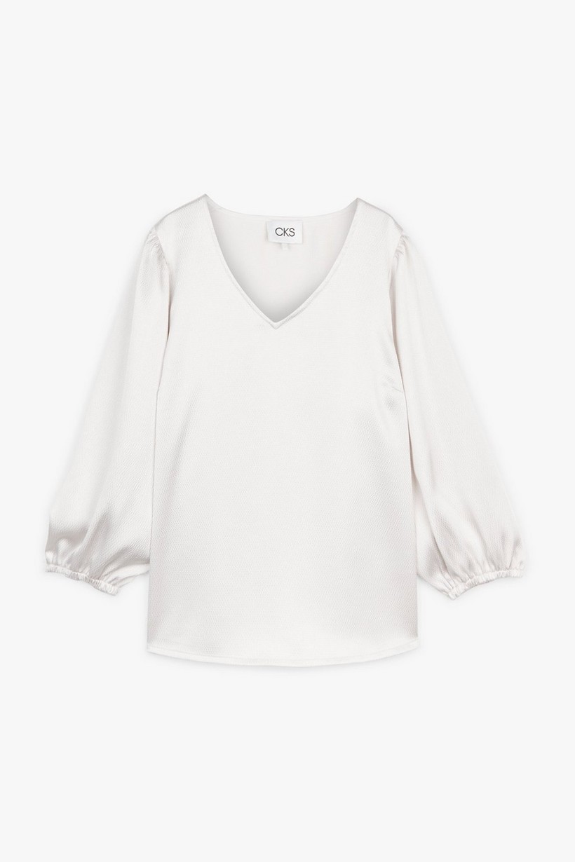 CKS Dames - RIKO - blouse short sleeves - light beige