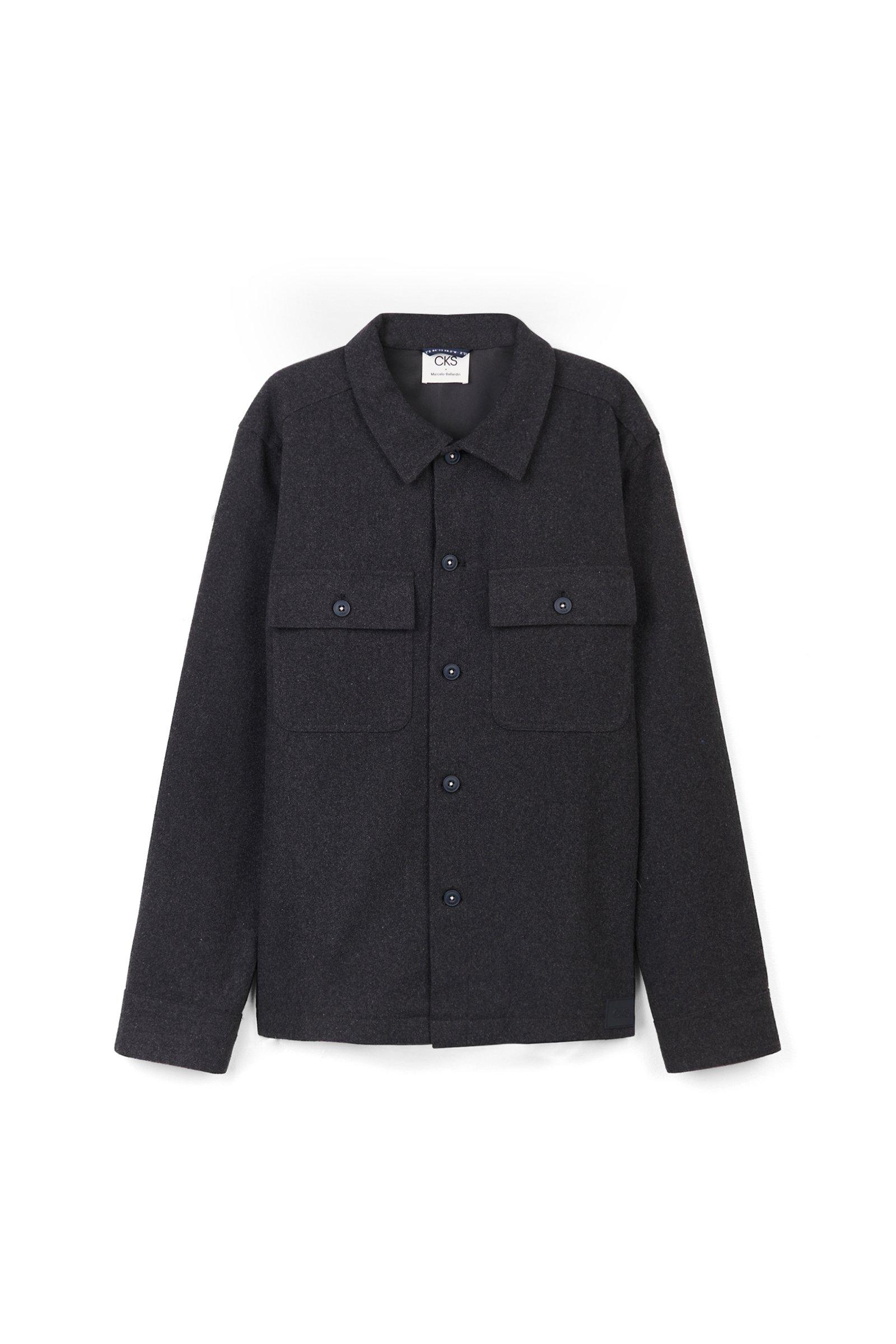 CKS heren - MISO - zwaar shirt - donkergrijs