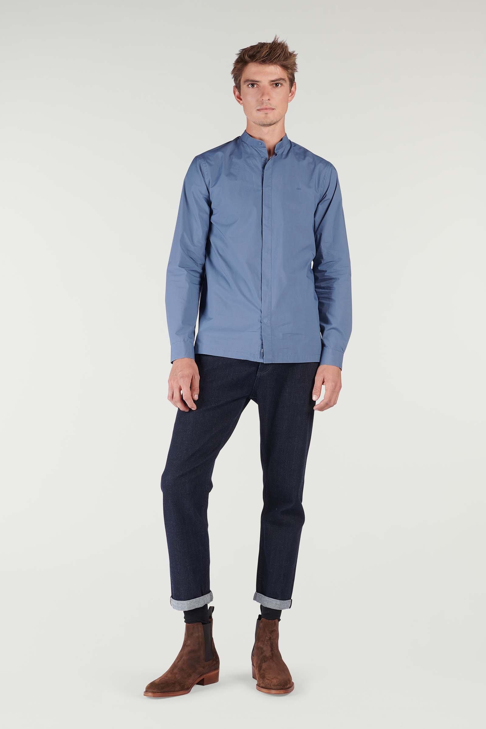 CKS hommes - CARDAMON - chemise à manches longues - bleu