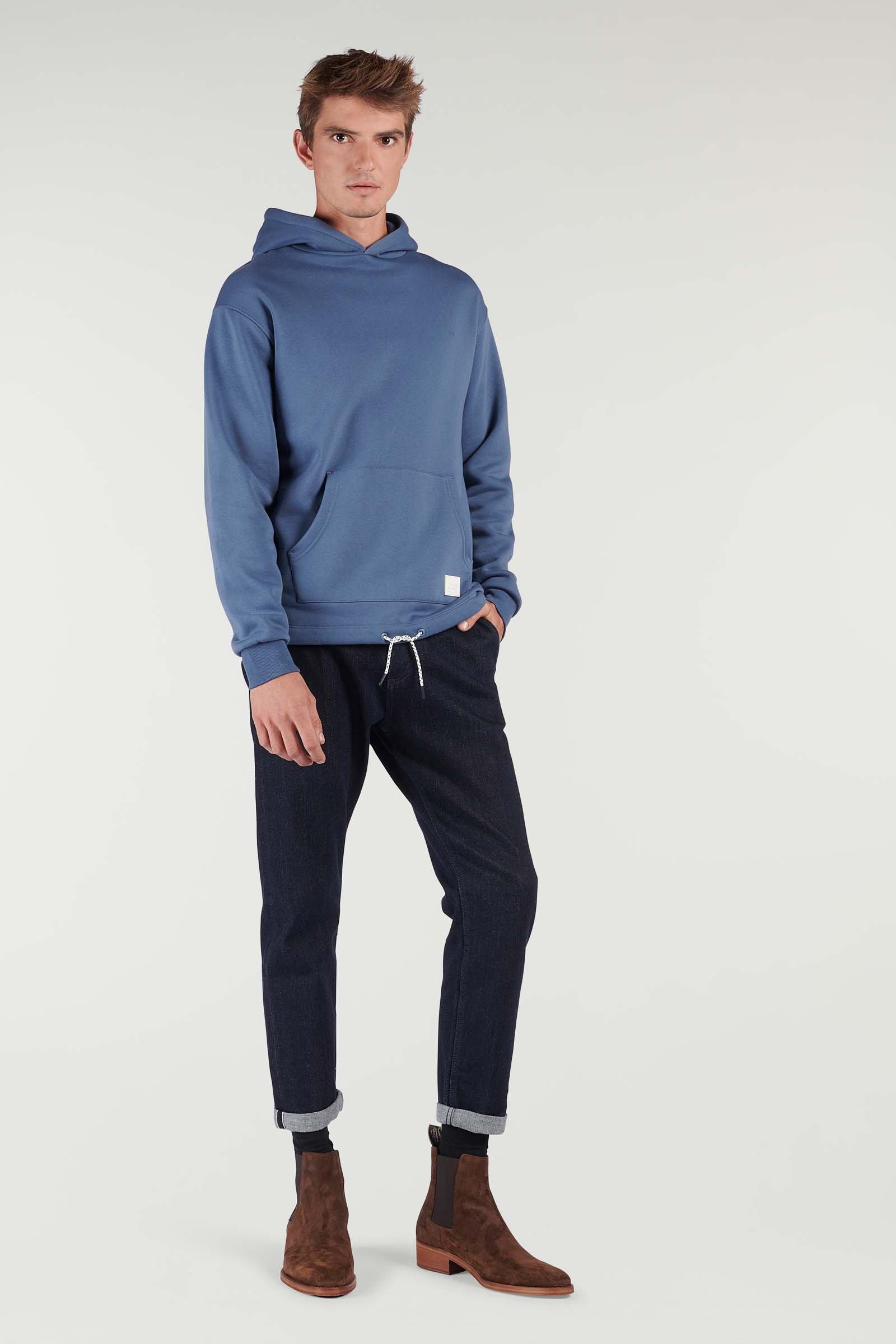 CKS heren - VANILLA - sweater met capuchon - blauw