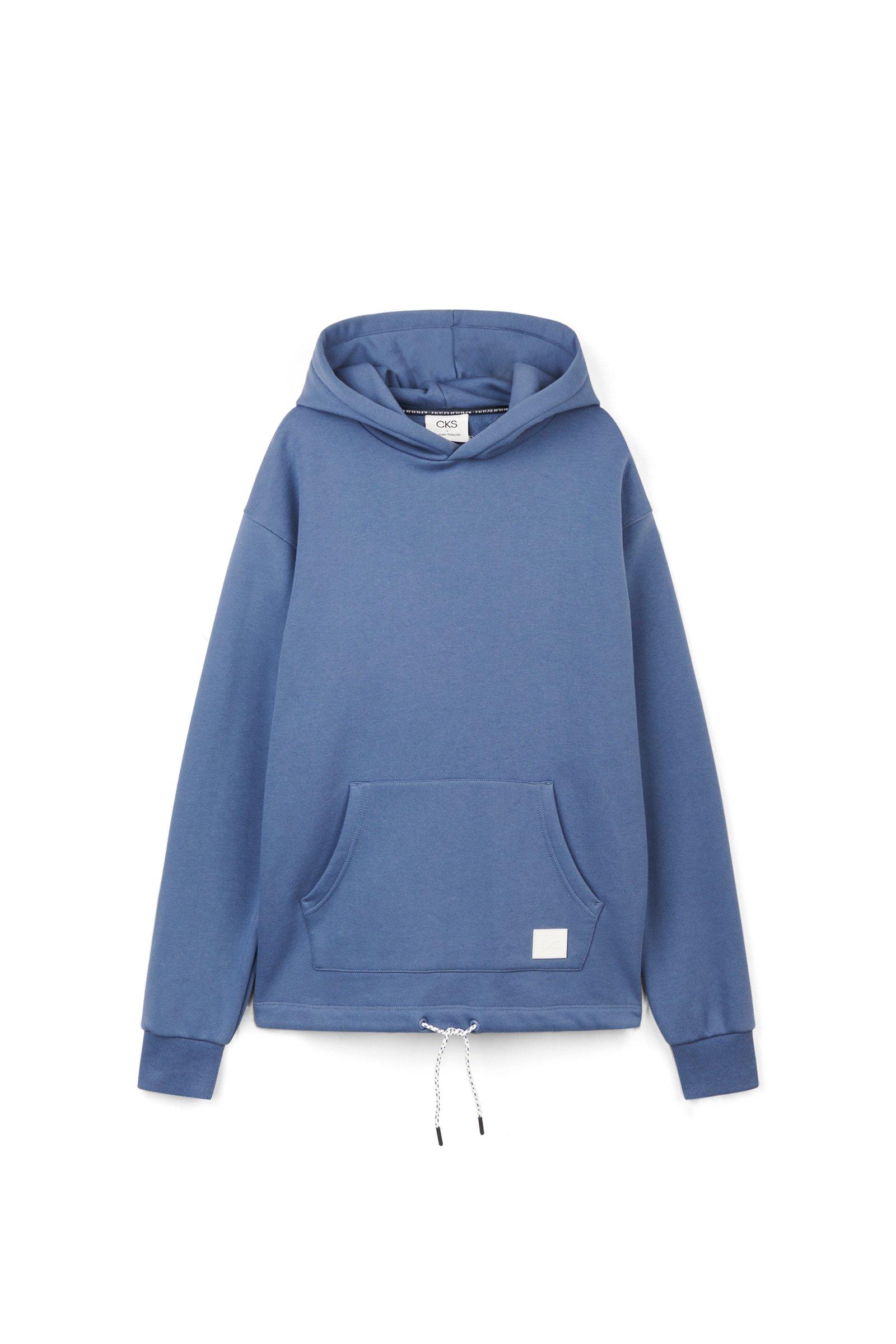 CKS heren - VANILLA - sweater met capuchon - blauw