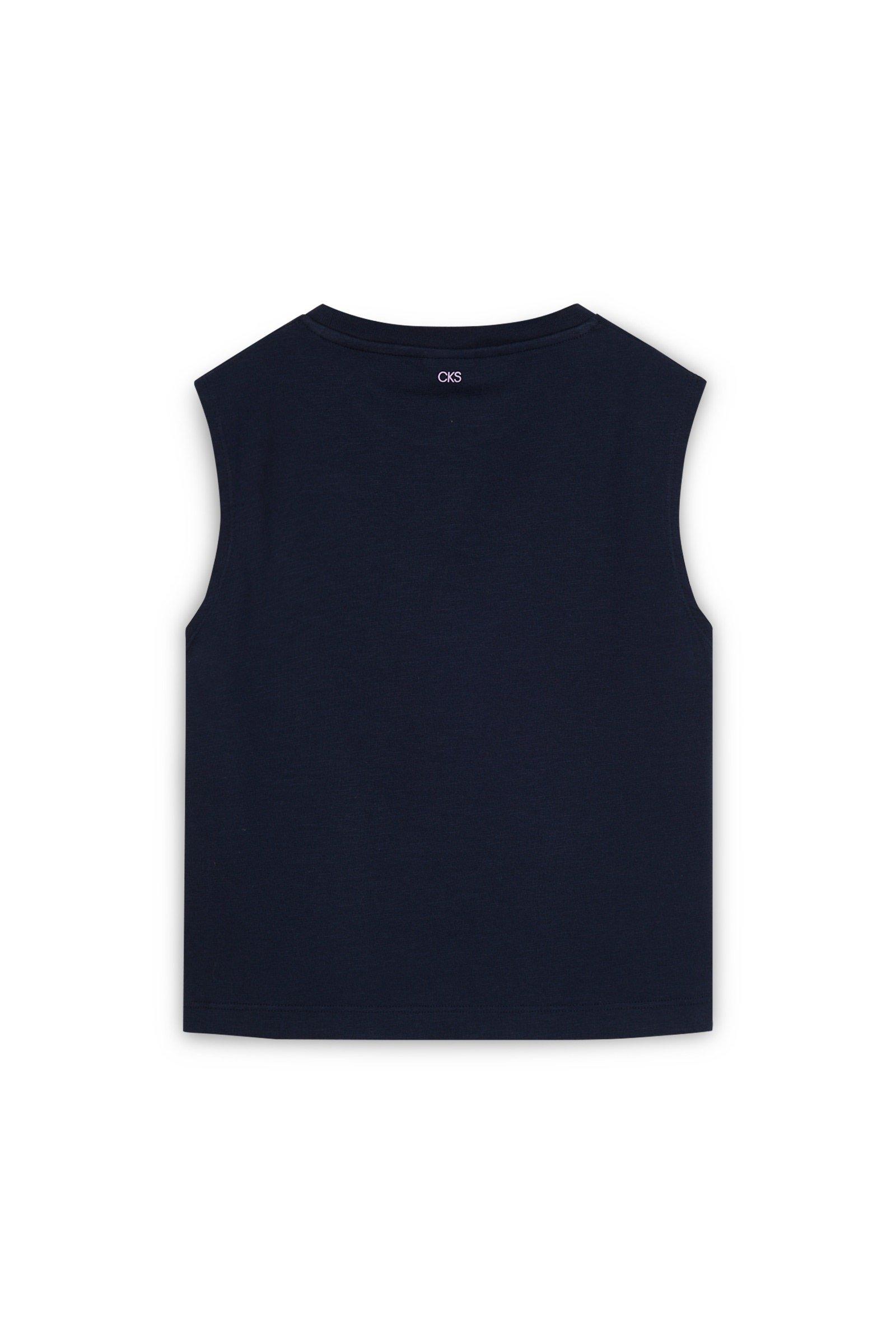 CKS Kids - WILDER - mouwloze top - donkerblauw