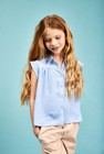 CKS Kids - ECHO - blouse lange mouwen - blauw