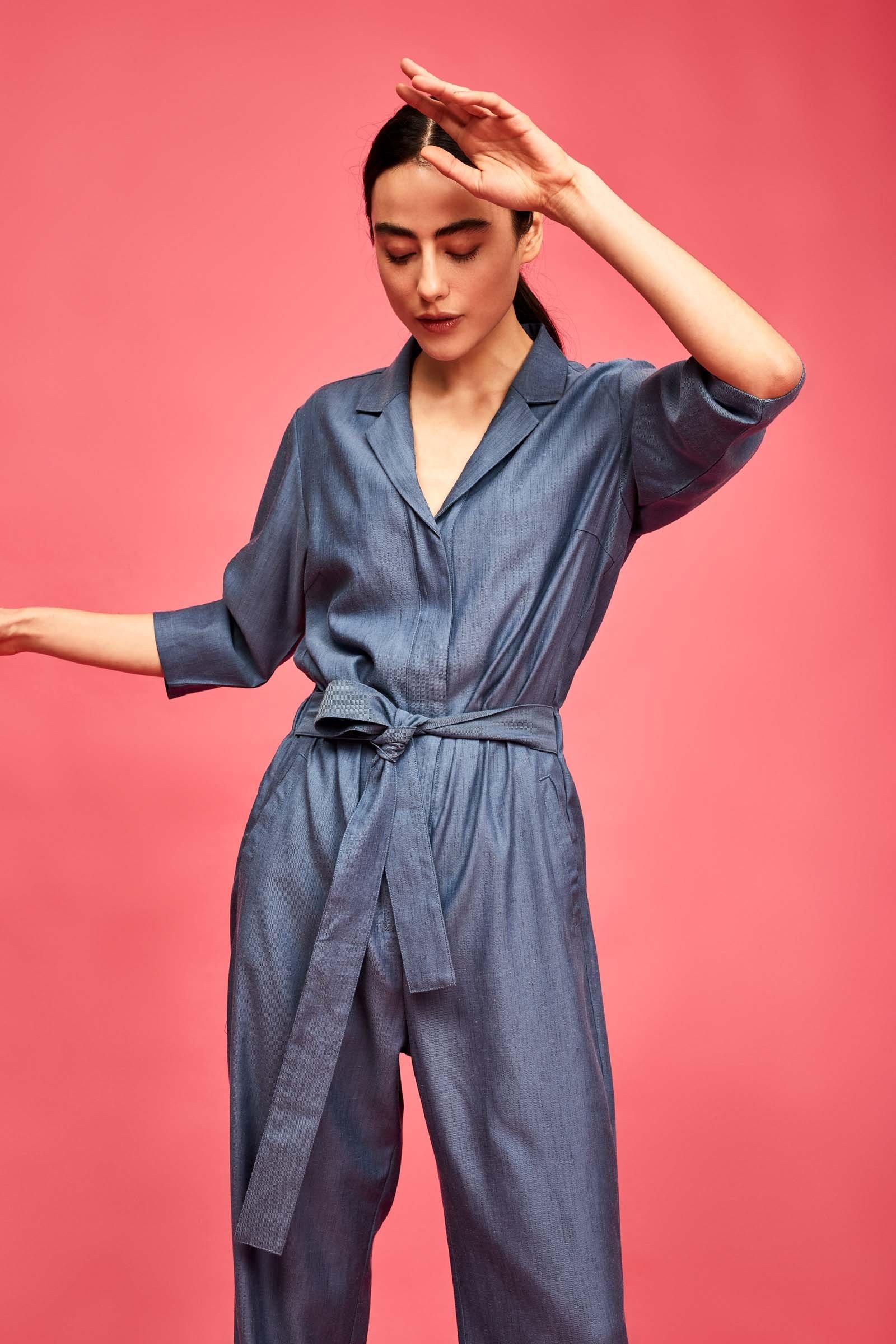 CKS Dames - RAINA - jumpsuit - blauw