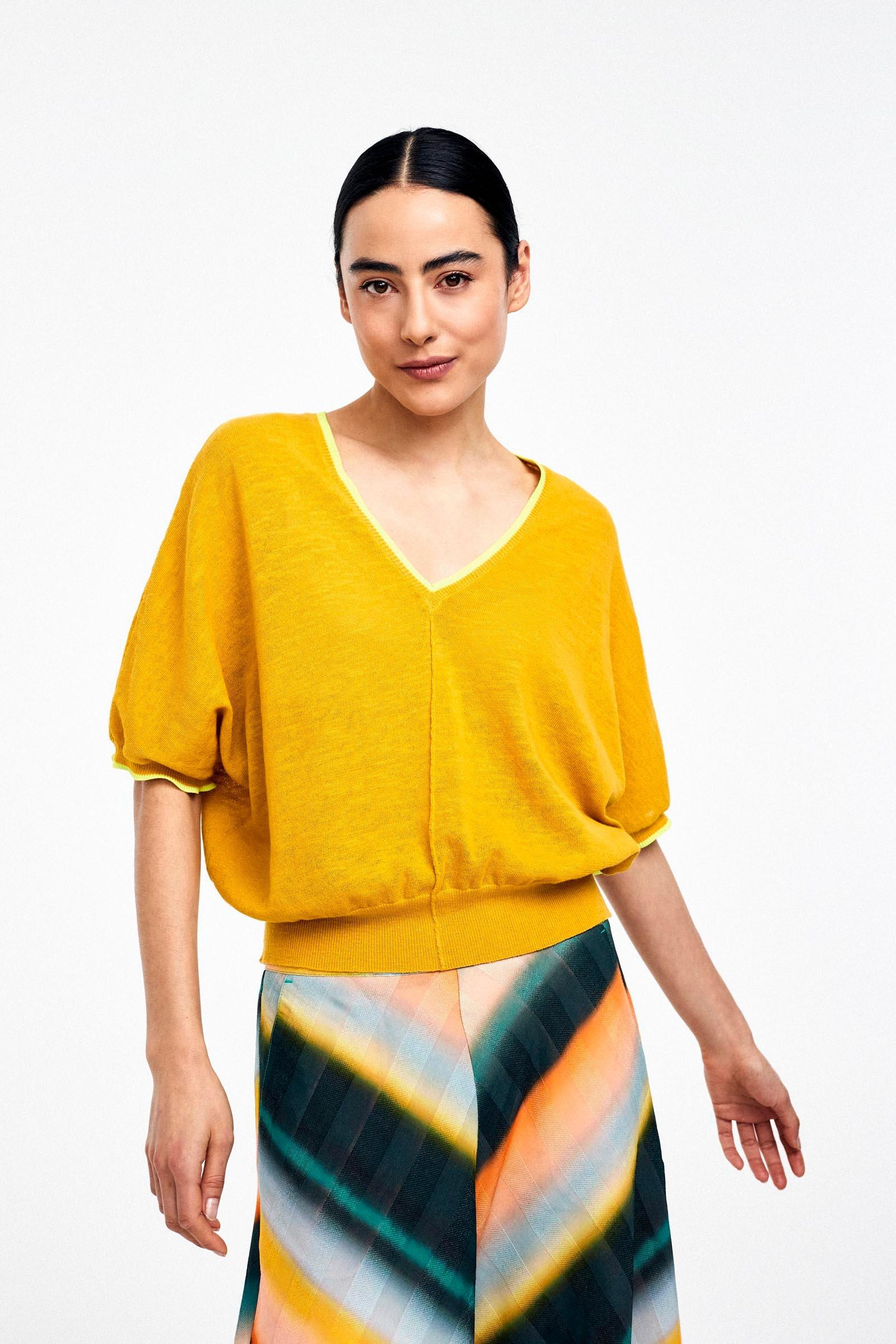 CKS Dames - PHANTASM - knitted top - yellow
