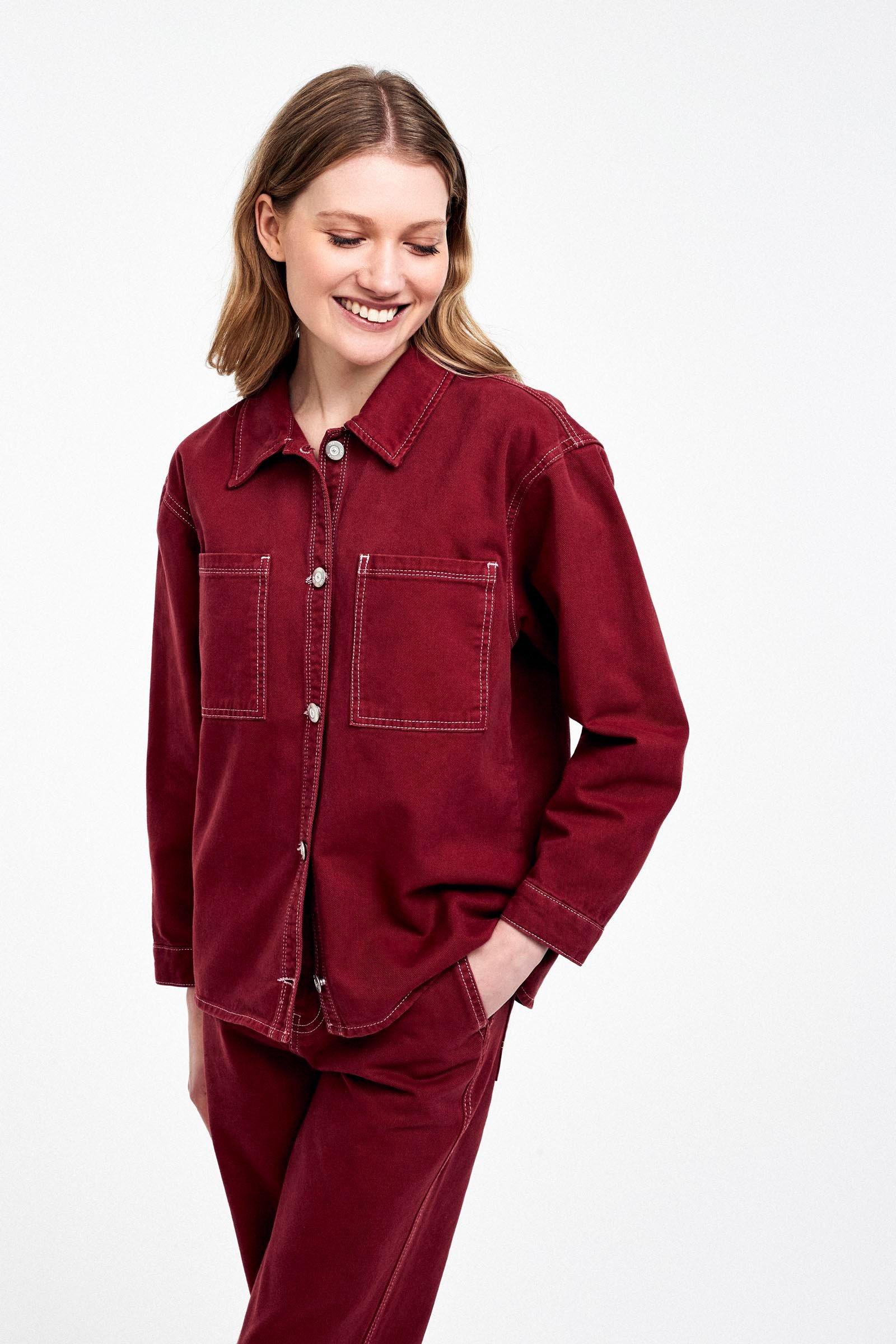 CKS Dames - JANE - veste fantaisie - rouge foncé