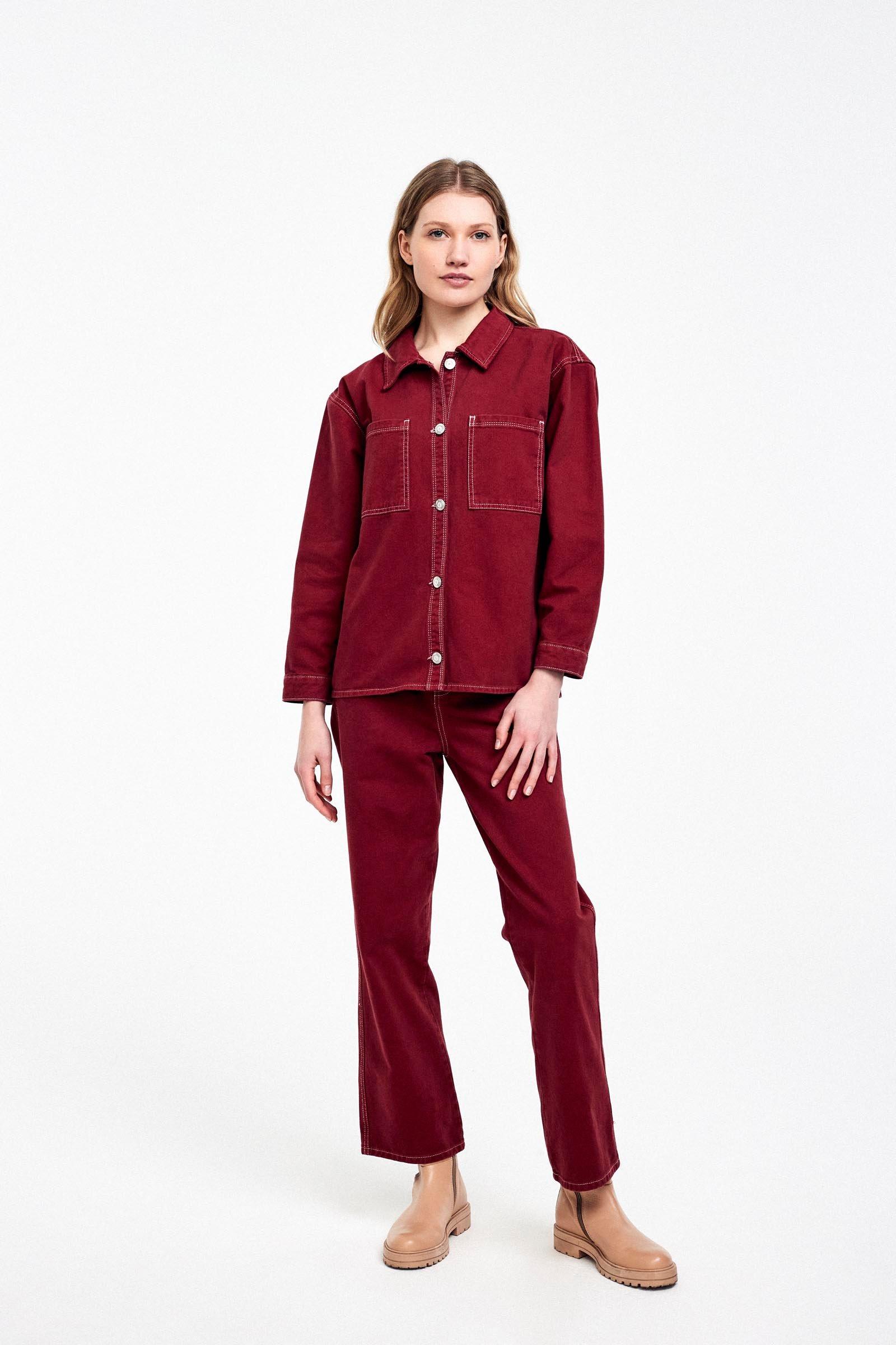 CKS Dames - JANE - veste fantaisie - rouge foncé