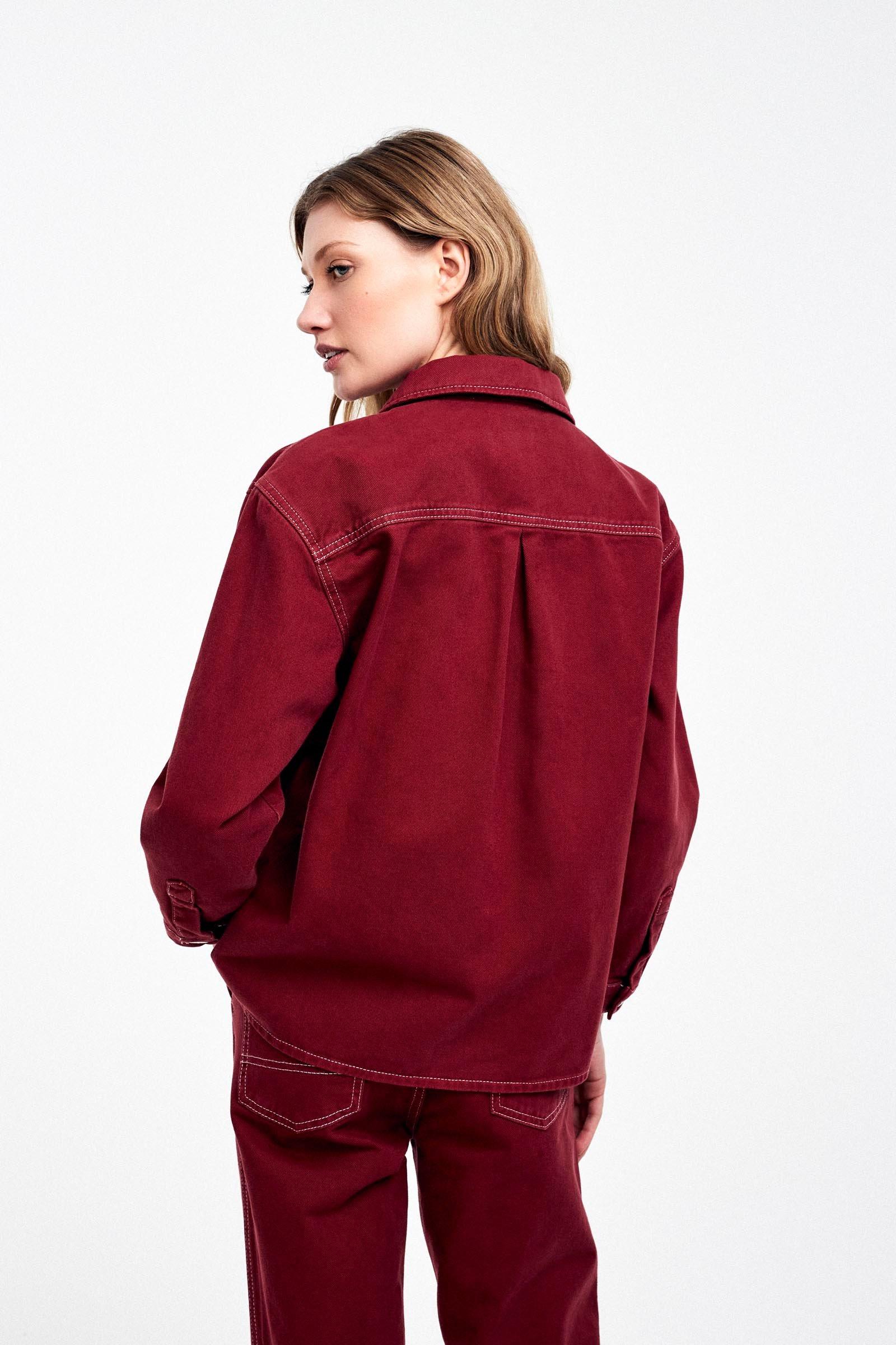CKS Dames - JANE - veste fantaisie - rouge foncé