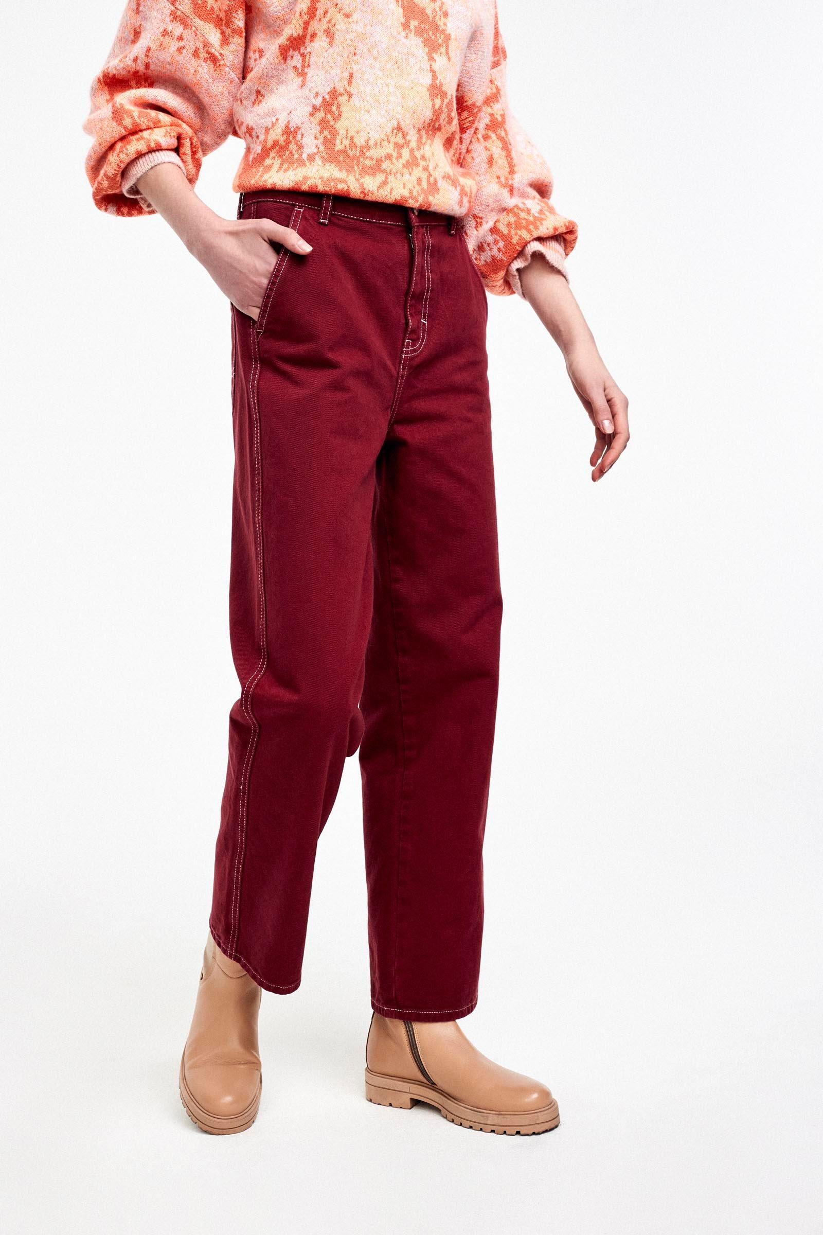 CKS Dames - JOSIE - jeans longs - rouge foncé
