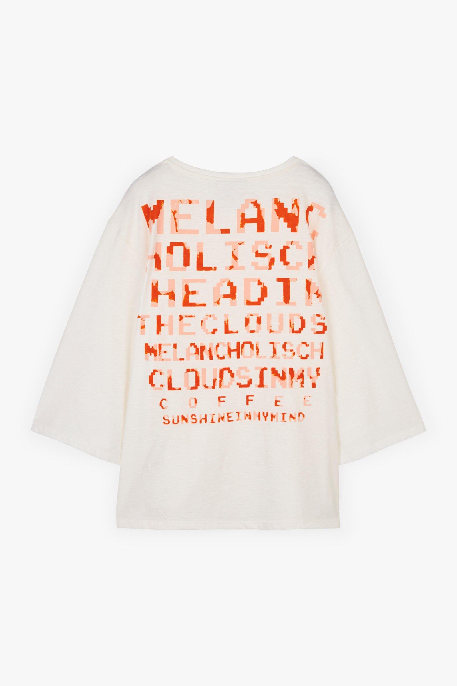 CKS Dames - JARI - t-shirt met driekwart mouwen - wit