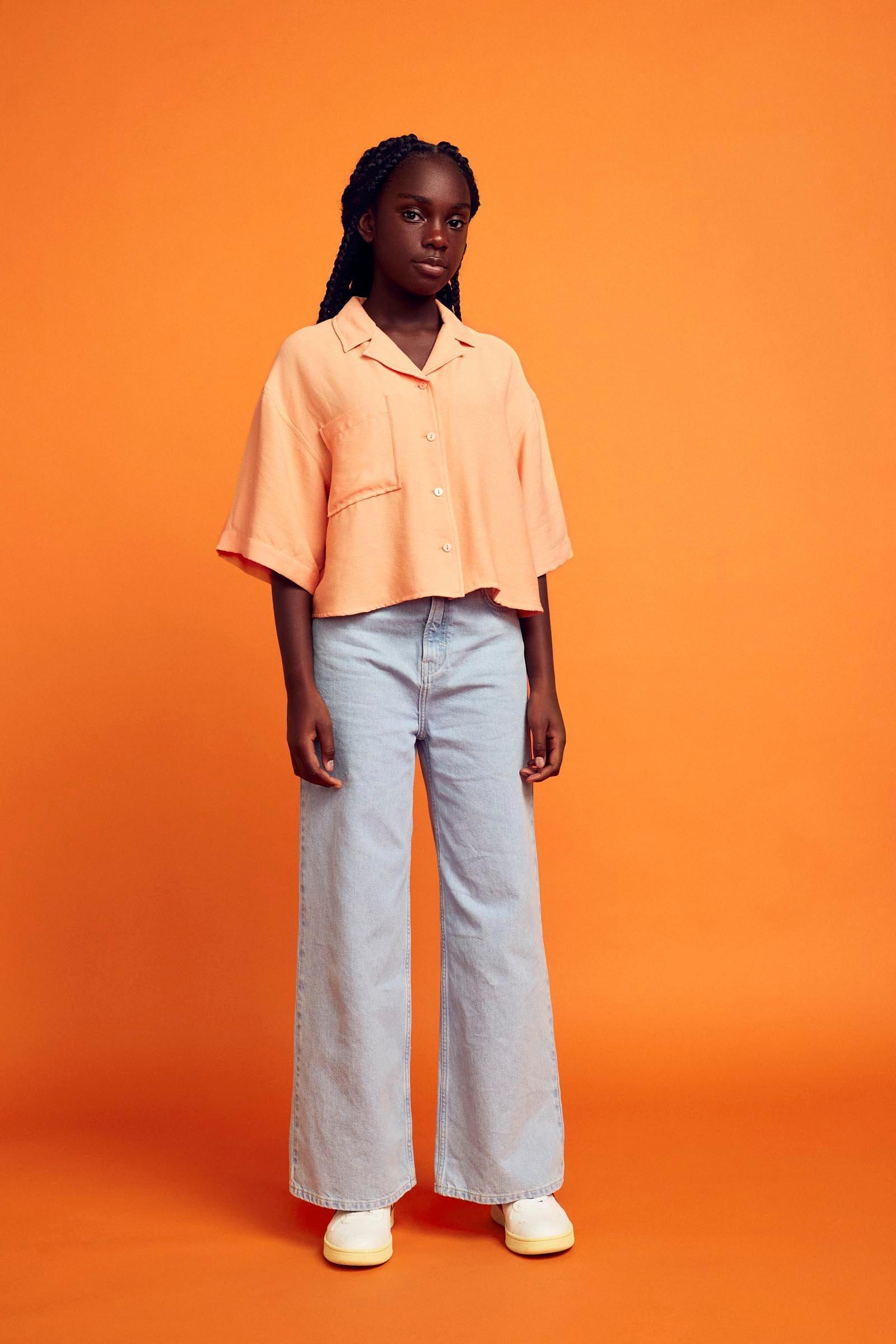 CKS Teens - POSH - blouse korte mouwen - lichtoranje