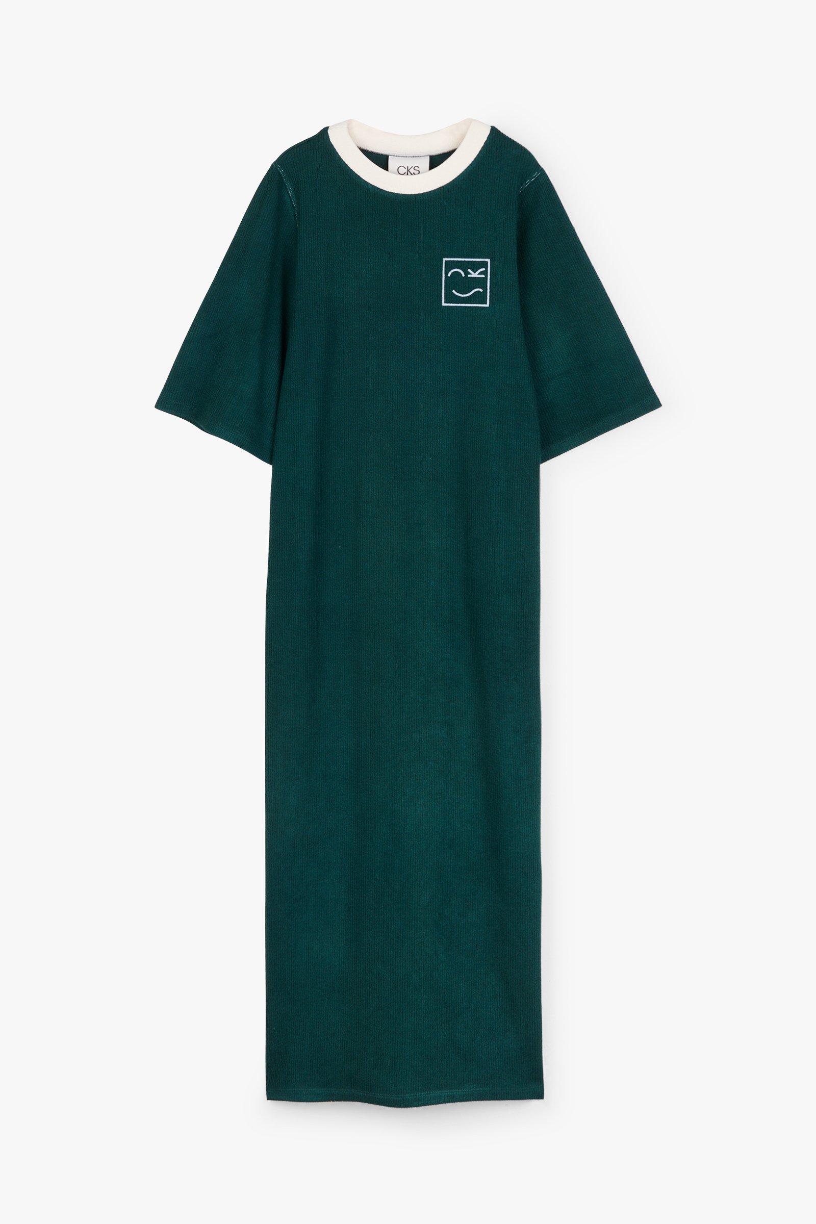 CKS Teens - PIER - Langes Kleid - Dunkelgr&uuml;n