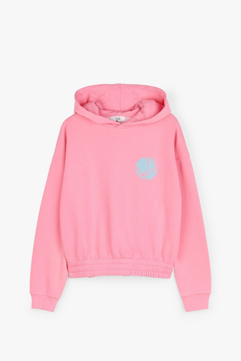 CKS Teens - PLUSH - sweater met capuchon - intens roze