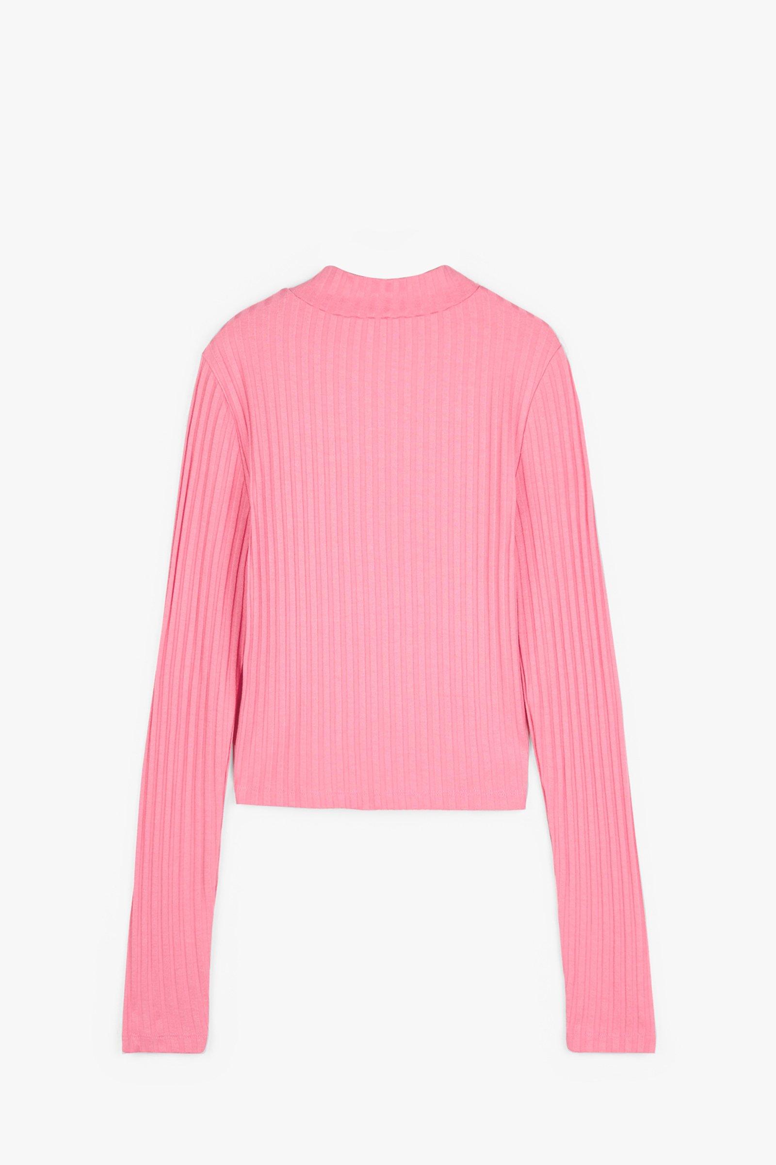 CKS Teens - PANAS - t-shirt lange mouwen - felroze
